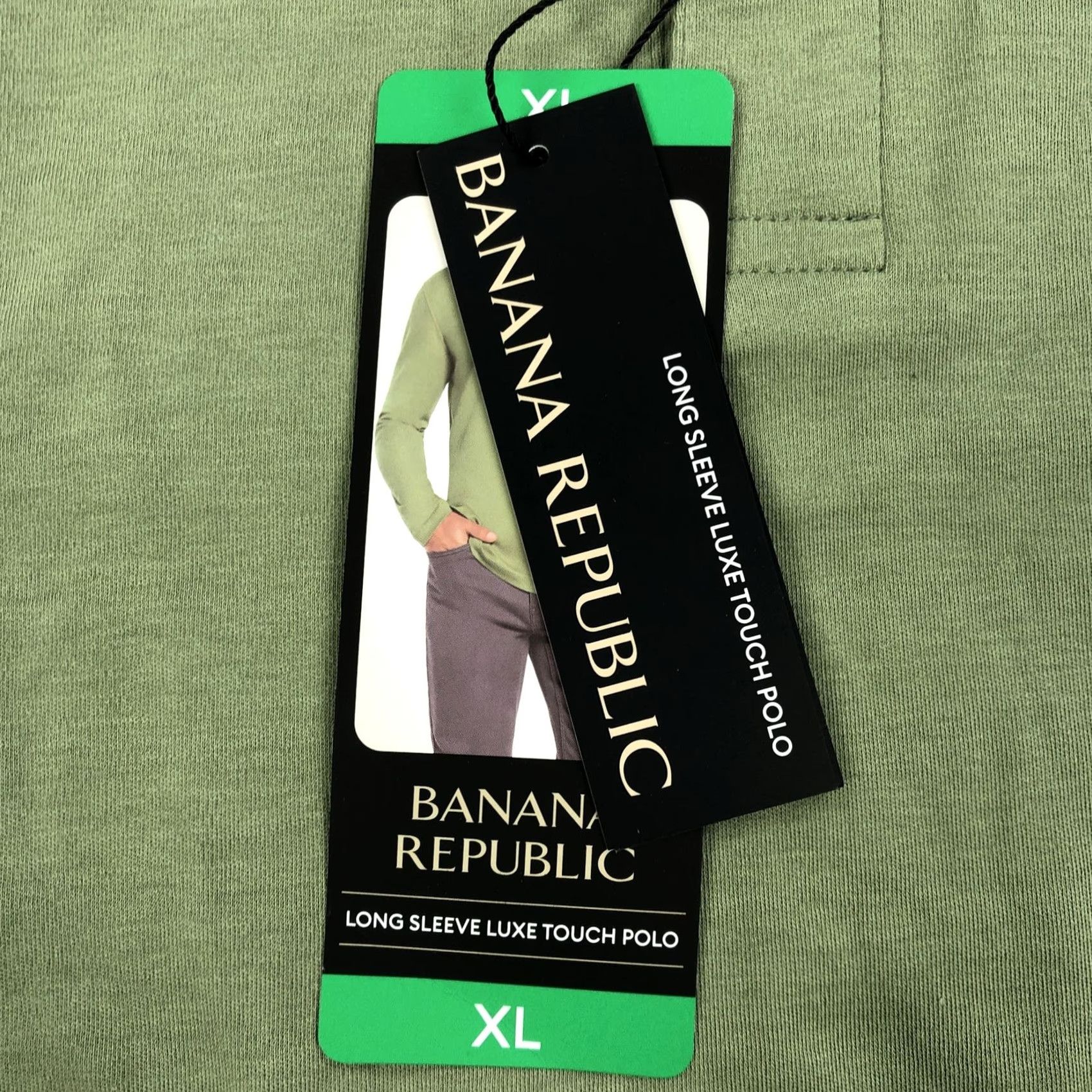 Banana Republic Banana Republic Men's XL Green Long Sleeve Polo Shirt NWT Luxe Touch Button Embroidered Logo Casual Business Casual Size US XL / EU 56 / 4 - 4 Thumbnail