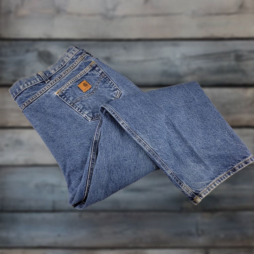 Carhartt Carhartt Jeans 48x30 Blue Denim Relaxed Fit Cotton Men Size US 32 / EU 48 - 1 Thumbnail