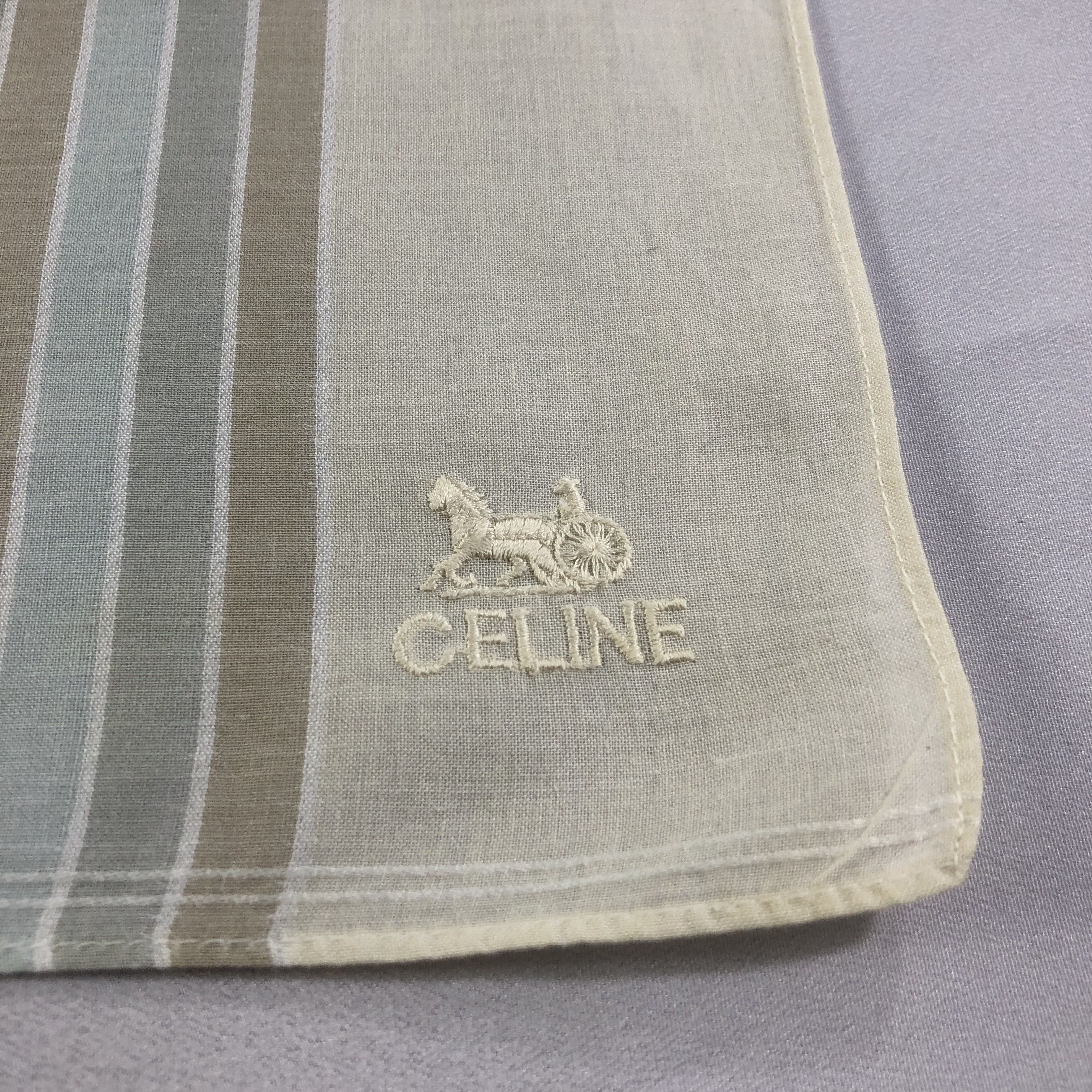 Celine Celine Stripes Handkerchief Neckerchief Bandana H2008 Size ONE SIZE - 4 Thumbnail