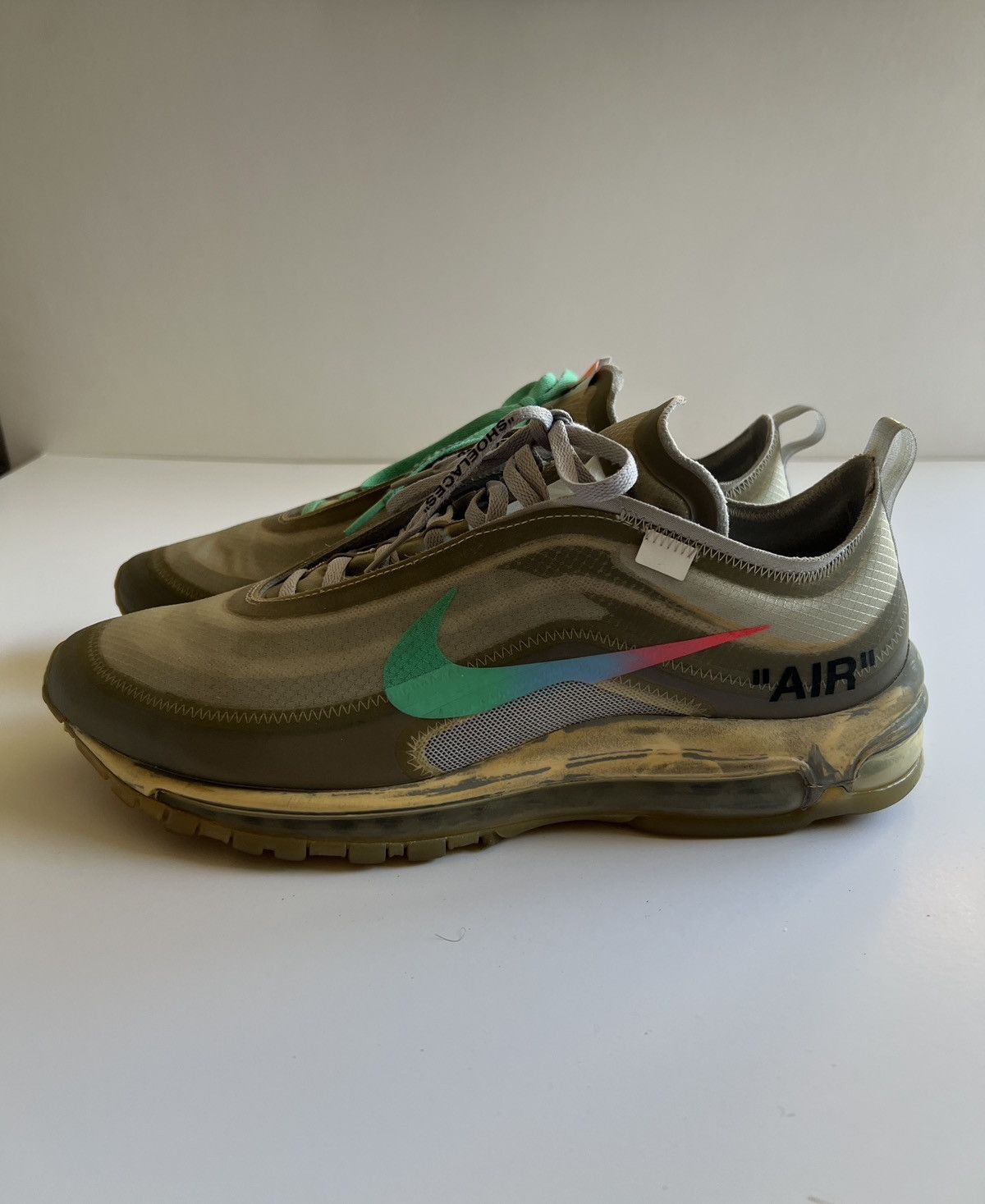 Off-White Off White Nike Air Max 97 Menta Size US 10.5 / EU 43-44 - 2 Thumbnail