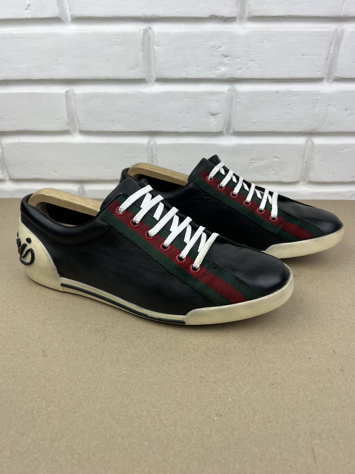 Gucci GUCCI Sneakers Low Top Leather Boulevard Logo Black Men's Size US 8 / EU 41 - 3 Thumbnail