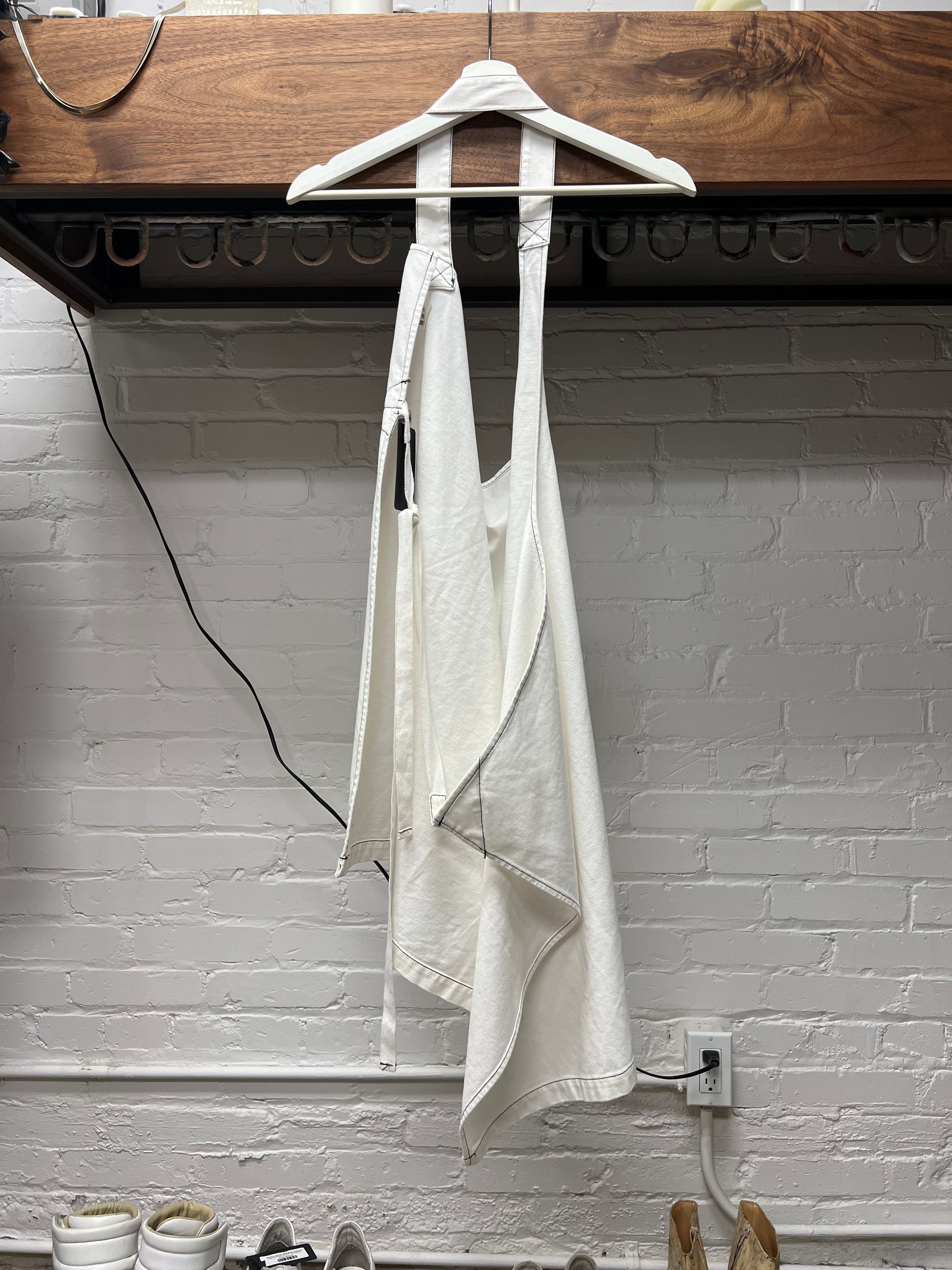 Maison Margiela SS99 Maison Margiela White ‘Side Tie’ Apron Dress Size S / US 4 / IT 40 - 4 Thumbnail