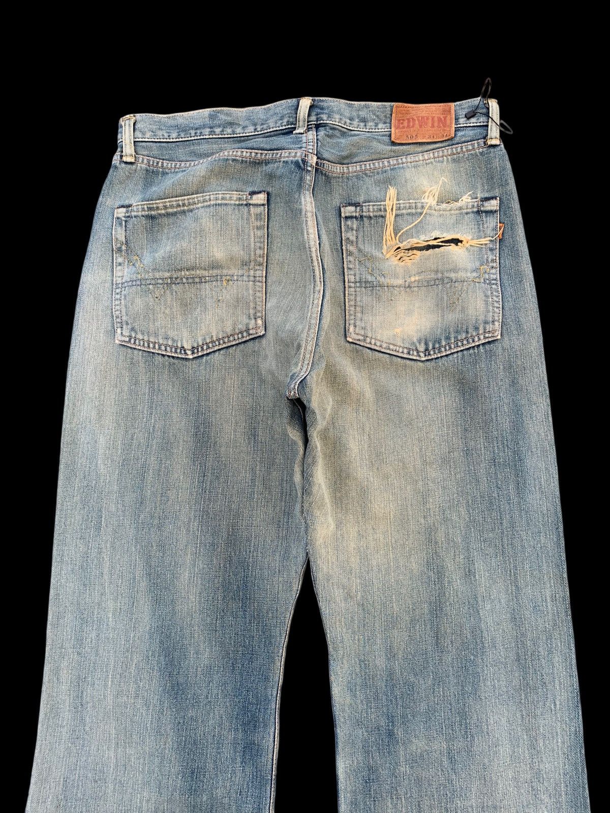 Kapital VINTAGE EDWIN 505 SELVEDGE FADED&RUSTY DISTRESSED DENIM Size US 28 / EU 44 - 8 Thumbnail