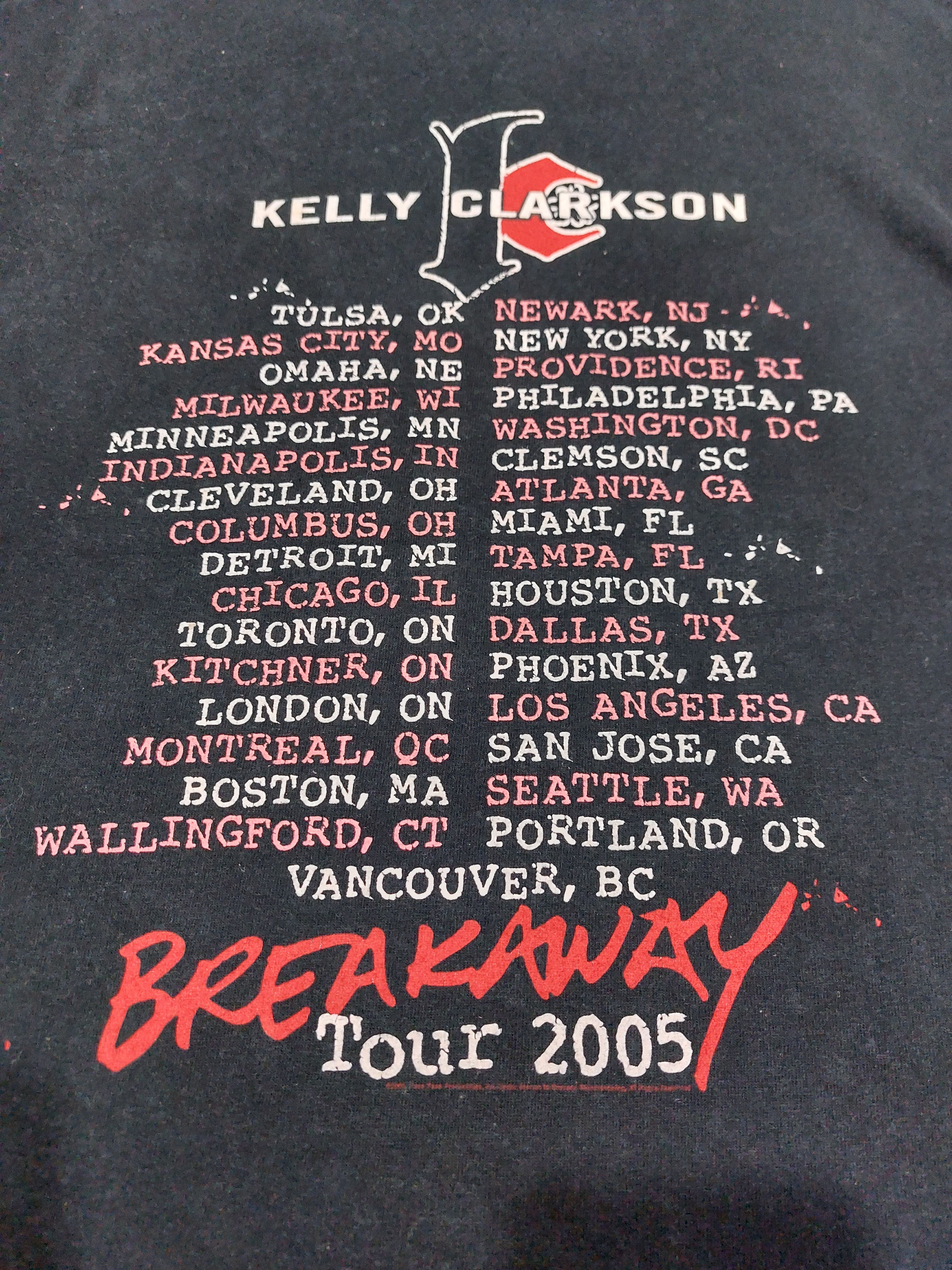 Band Tees KELLY CLARKSON Breakway Tour 2005 Size US M / EU 48-50 / 2 - 4 Thumbnail