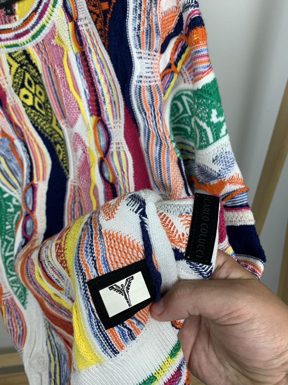 Carlo Colucci × Designer Rare Carlo Colucci Rundhals Pullover Conteduca Heavy Knit Size US M / EU 48-50 / 2 - 7 Thumbnail