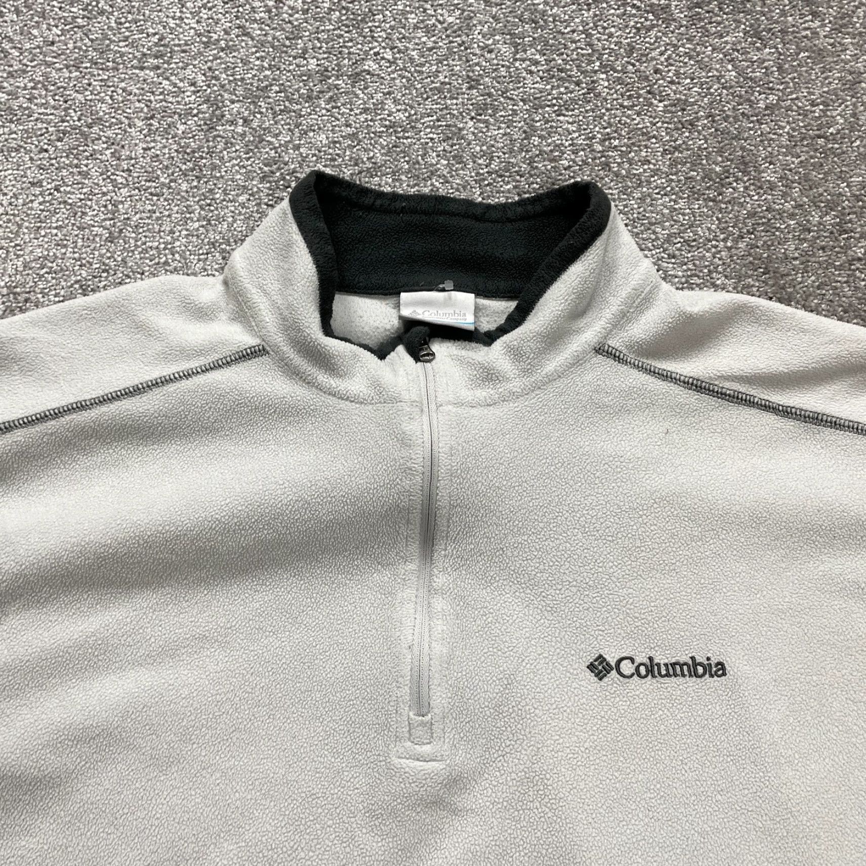 Vintage Columbia Klamath Range Fleece Jacket Mens XL White 1/4 Zip Outdoor Hiking Size US XL / EU 56 / 4 - 3 Thumbnail