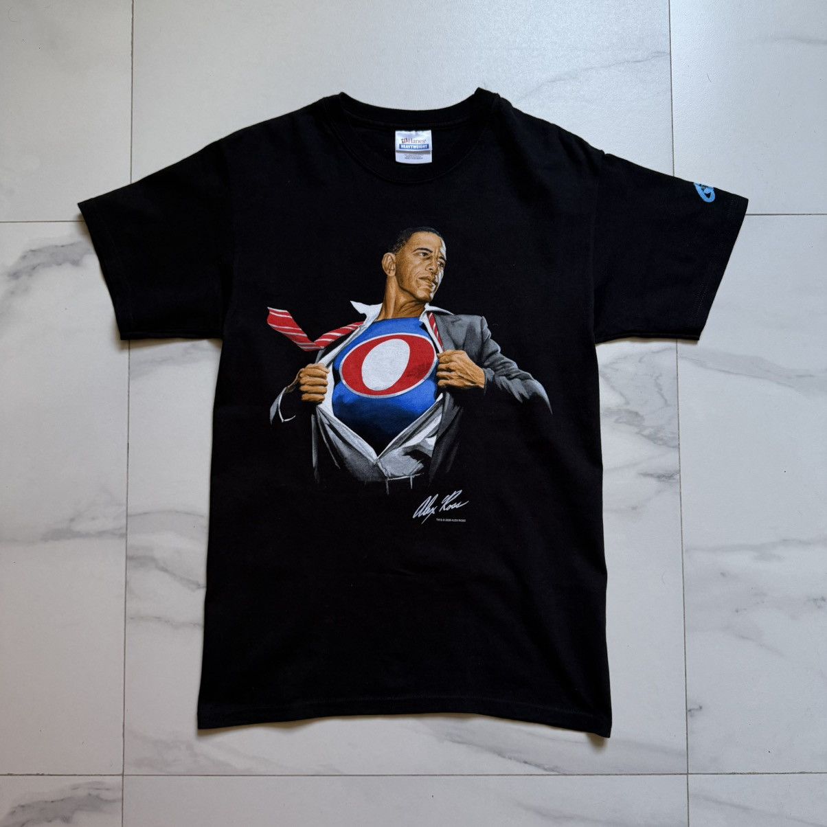 System Vintage Y2K Super Obama T-Shirt Size US S / EU 44-46 / 1 - 2 Thumbnail