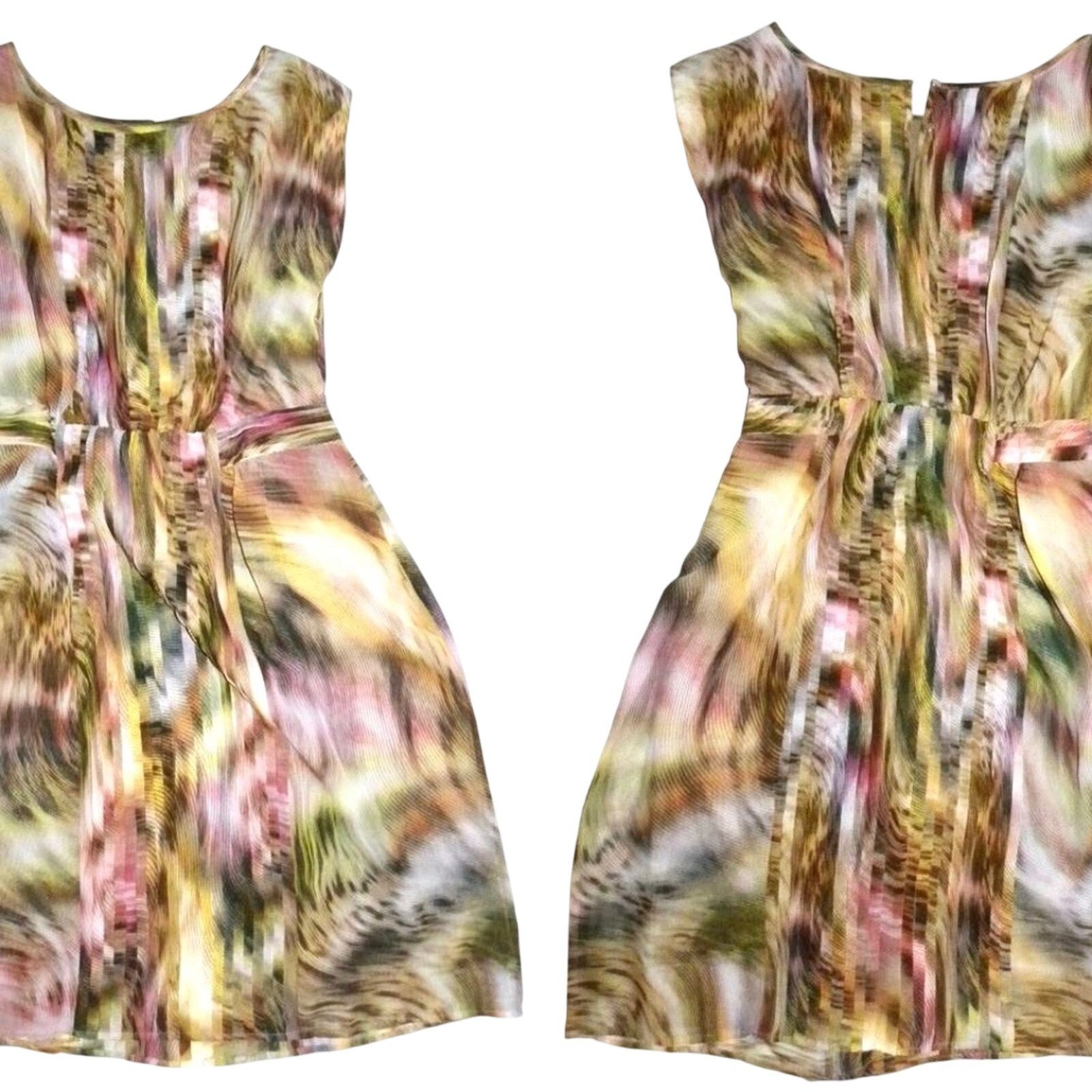 Ellen Tracy Ellen Tracy Multi Color Career Sleeveless Office Dress 6 Size S / US 4 / IT 40 - 8 Thumbnail