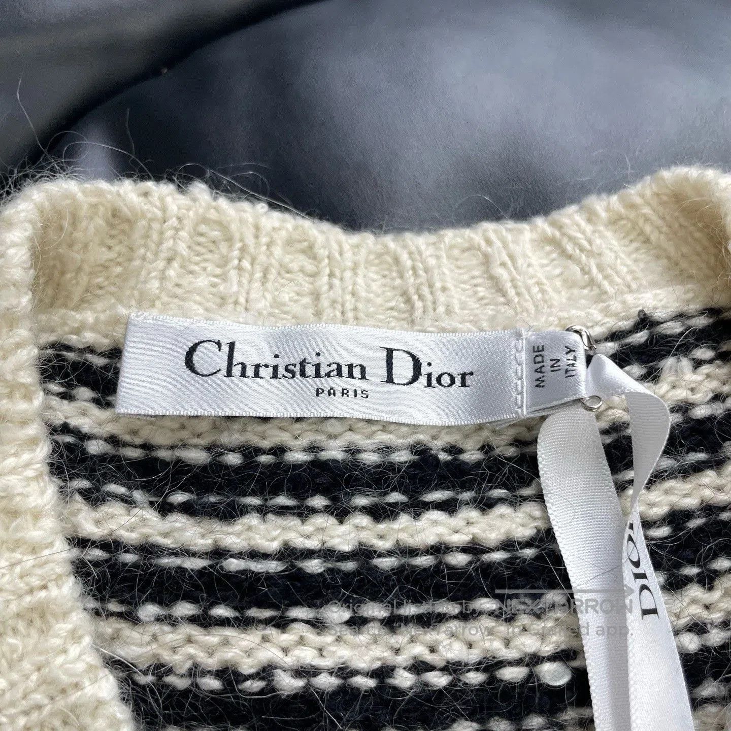 Dior DIOR Striped Jacquard Pocket Cardigan. Size XS / US 0-2 / IT 36-38 - 4 Thumbnail