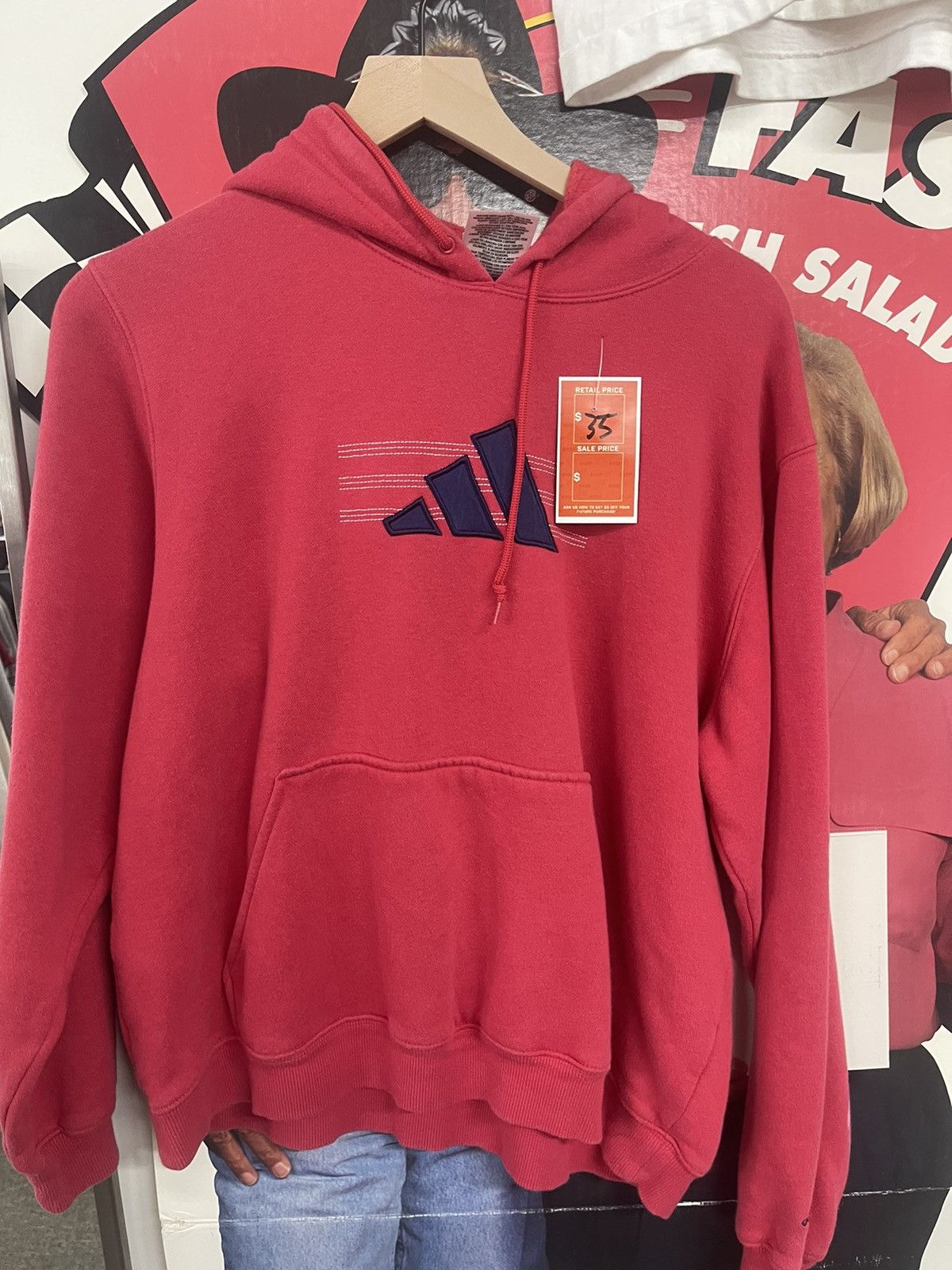 Vintage Red Adidas hoodie Size US M / EU 48-50 / 2 - 1 Preview