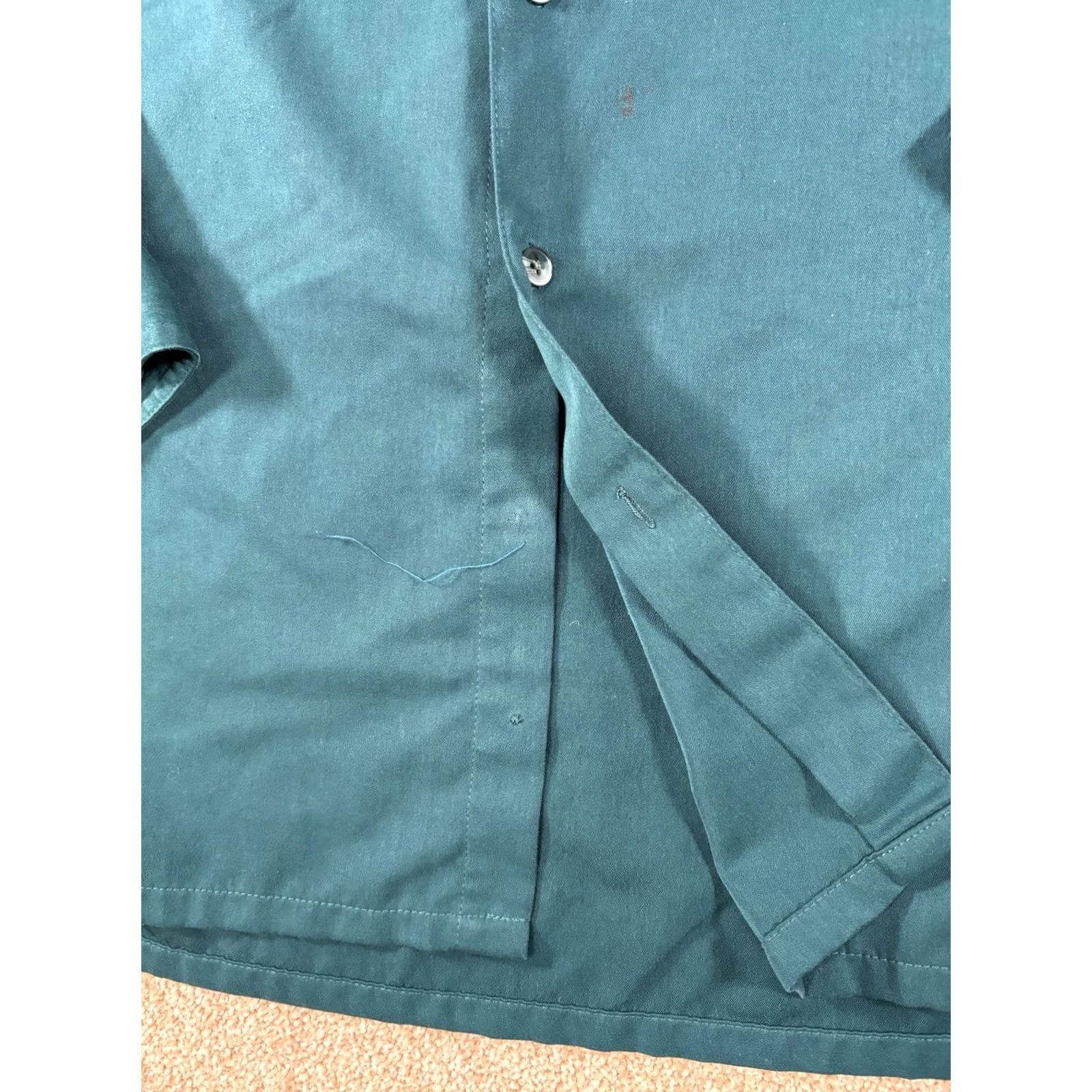 George George Sueded Button Up Long Sleeve Shirt Blue / Green Men’s Size XXL (2XL) Button-Up Casual Shirt Mens Regular Fit Blue Size US XXL / EU 58 / 5 - 4 Thumbnail