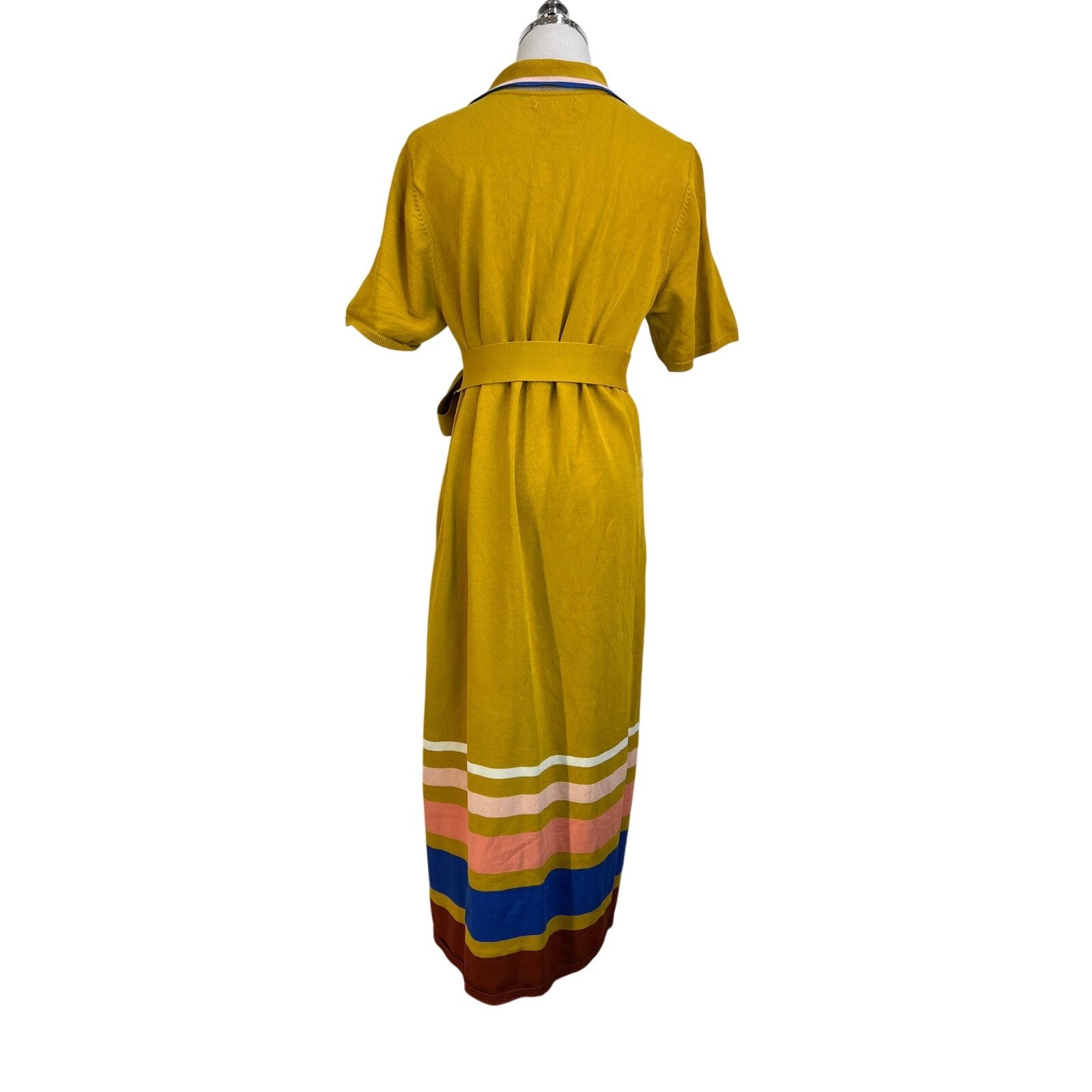 Other Eva Mendes Yellow Knit Midi Dress Size XL / US 12-14 / IT 48-50 - 8 Thumbnail