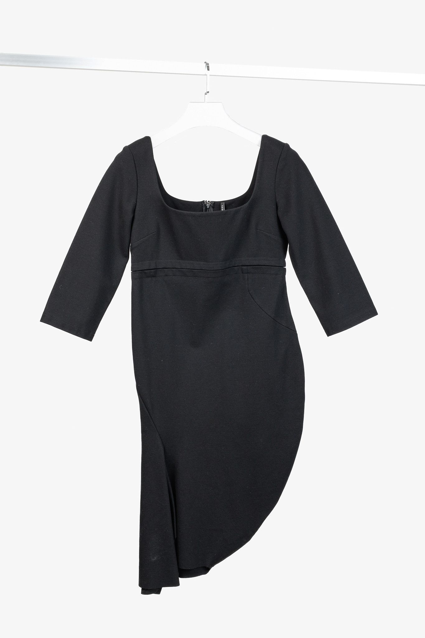 Other Liviana Conti Knit Asymmetrical Draped Bodycon Midi Dress Size XL / US 12-14 / IT 48-50 - 1 Thumbnail