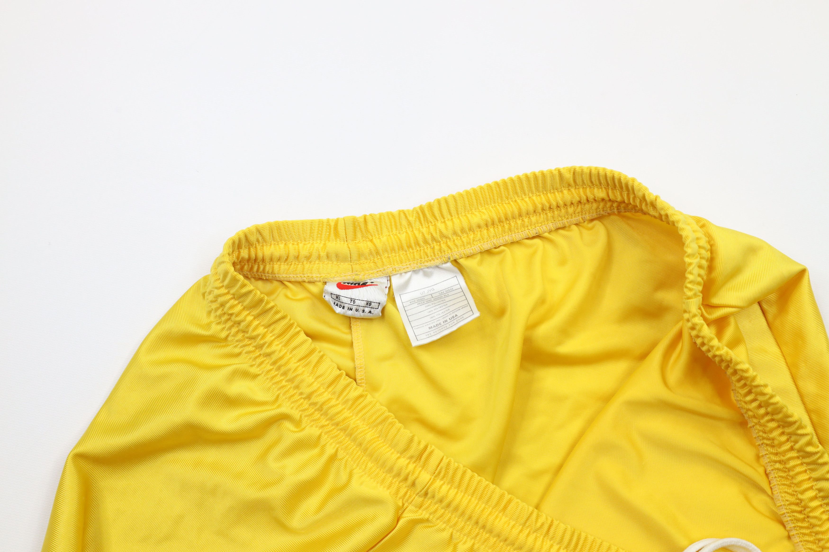Nike × Vintage Vintage 90s Nike Mini Swoosh Above Knee Shorts Yellow USA Size US 36 / EU 52 - 11 Thumbnail