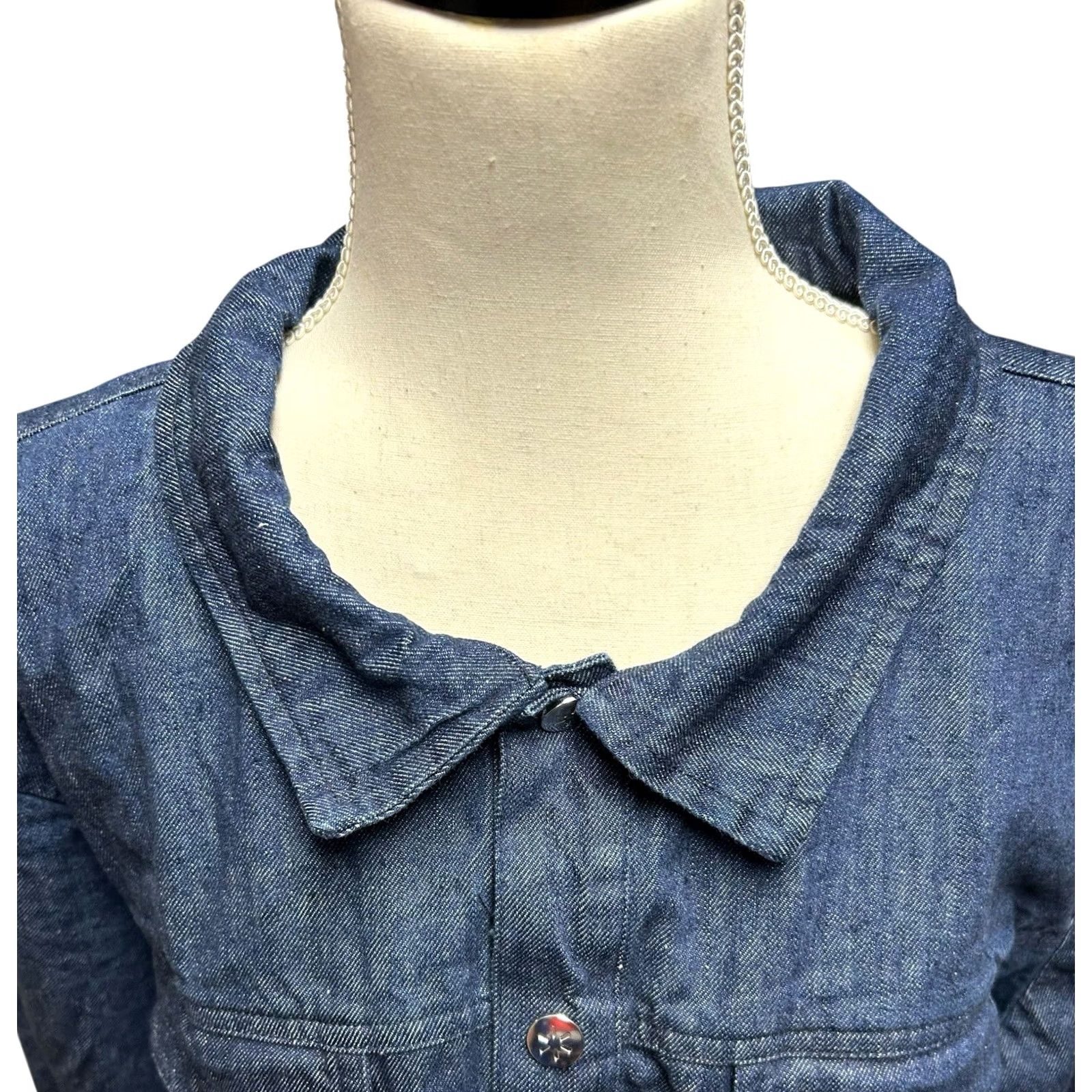 Walmart Walmart Blue Jean Jacket Adult Unisex 2XL Button Down Denim Long Sleeve Jacket Size US XXL / EU 58 / 5 - 5 Thumbnail