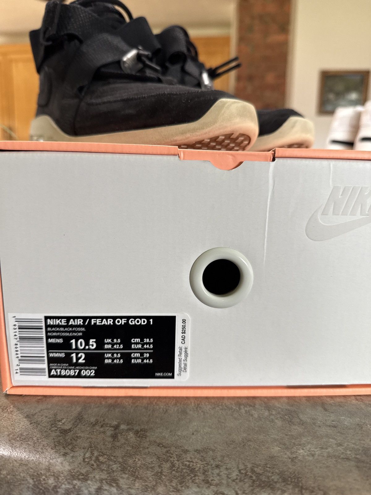 Fear of God × Nike Nike Air Fear Of God Raid ‘Black’ size 10.5 Size US 10.5 / EU 43-44 - 8 Thumbnail