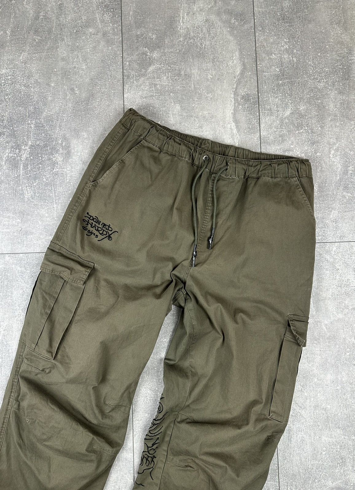 Ed Hardy X Urban Outfitters Japanese Cargo Dragon Pants