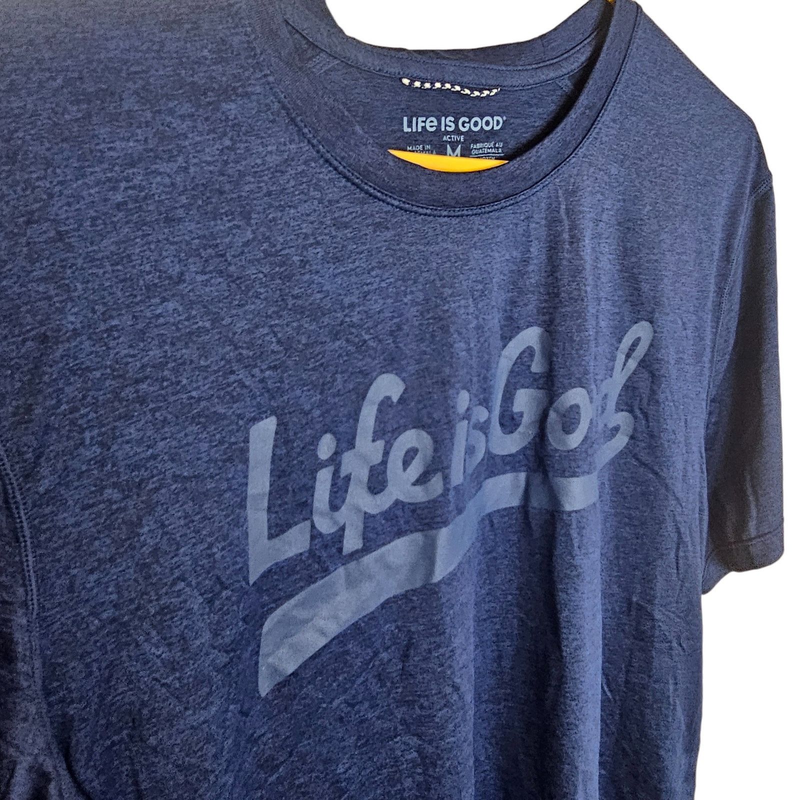 Life is Good Life Is Good Mens Active Spell Out T-Shirt M Stretch Casual Size US M / EU 48-50 / 2 - 5 Thumbnail