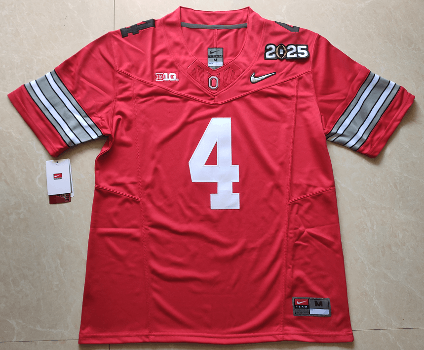 Men's Ohio State Buckeyes #4 Jeremiah Smith Jerseys 2025 New