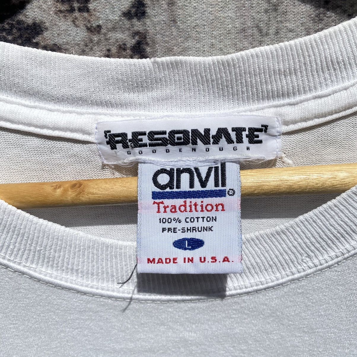 GOODENOUGH × Hiroshi Fujiwara × Vintage Vintage 90s Resonate Goodenough Shirt Goodenough Distressed Size US L / EU 52-54 / 3 - 21 Thumbnail