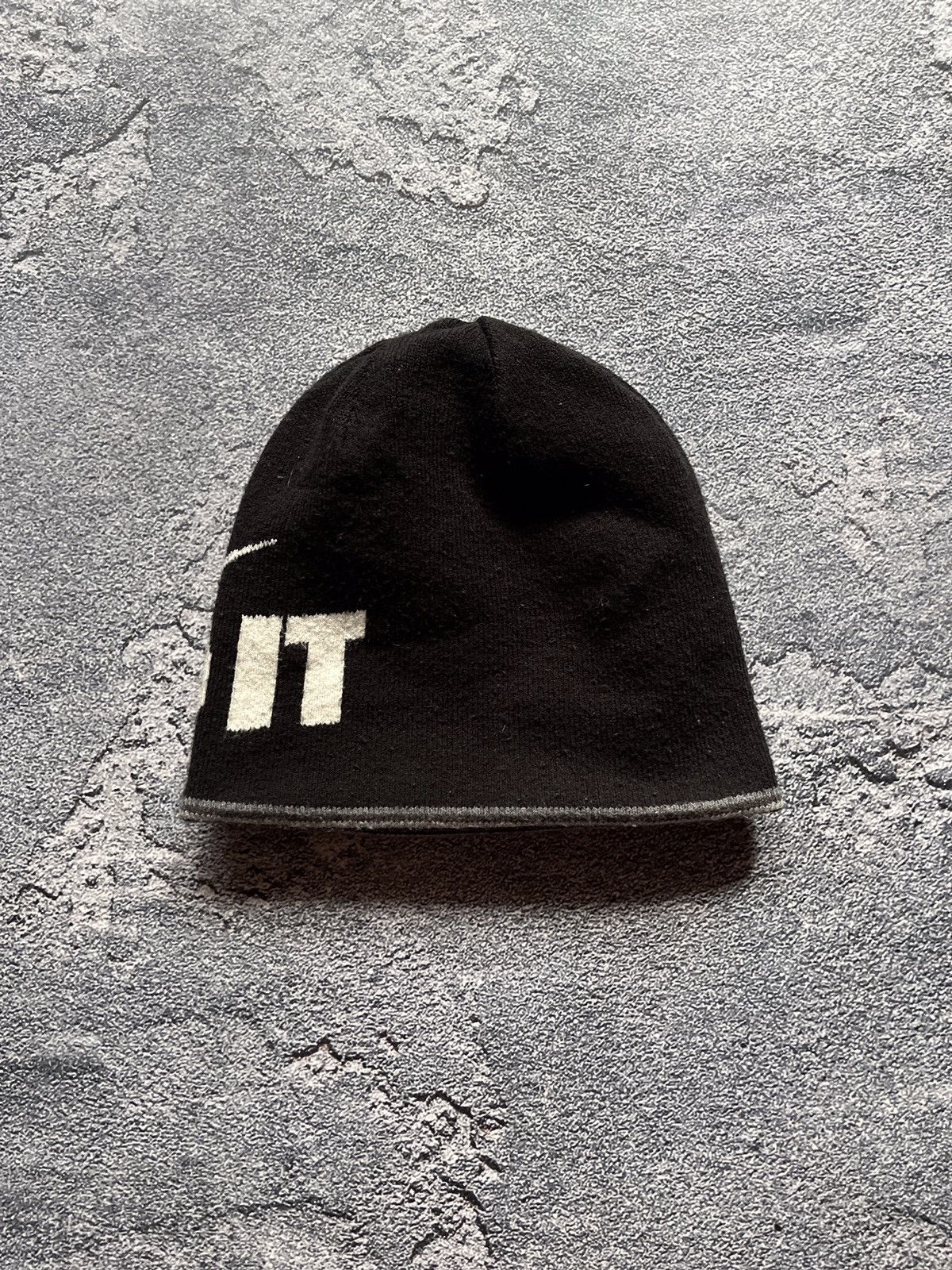 Nike × Vintage Vintage Nike Reversible Beanie Hat Big Swoosh Y2k Size ONE SIZE - 2 Thumbnail