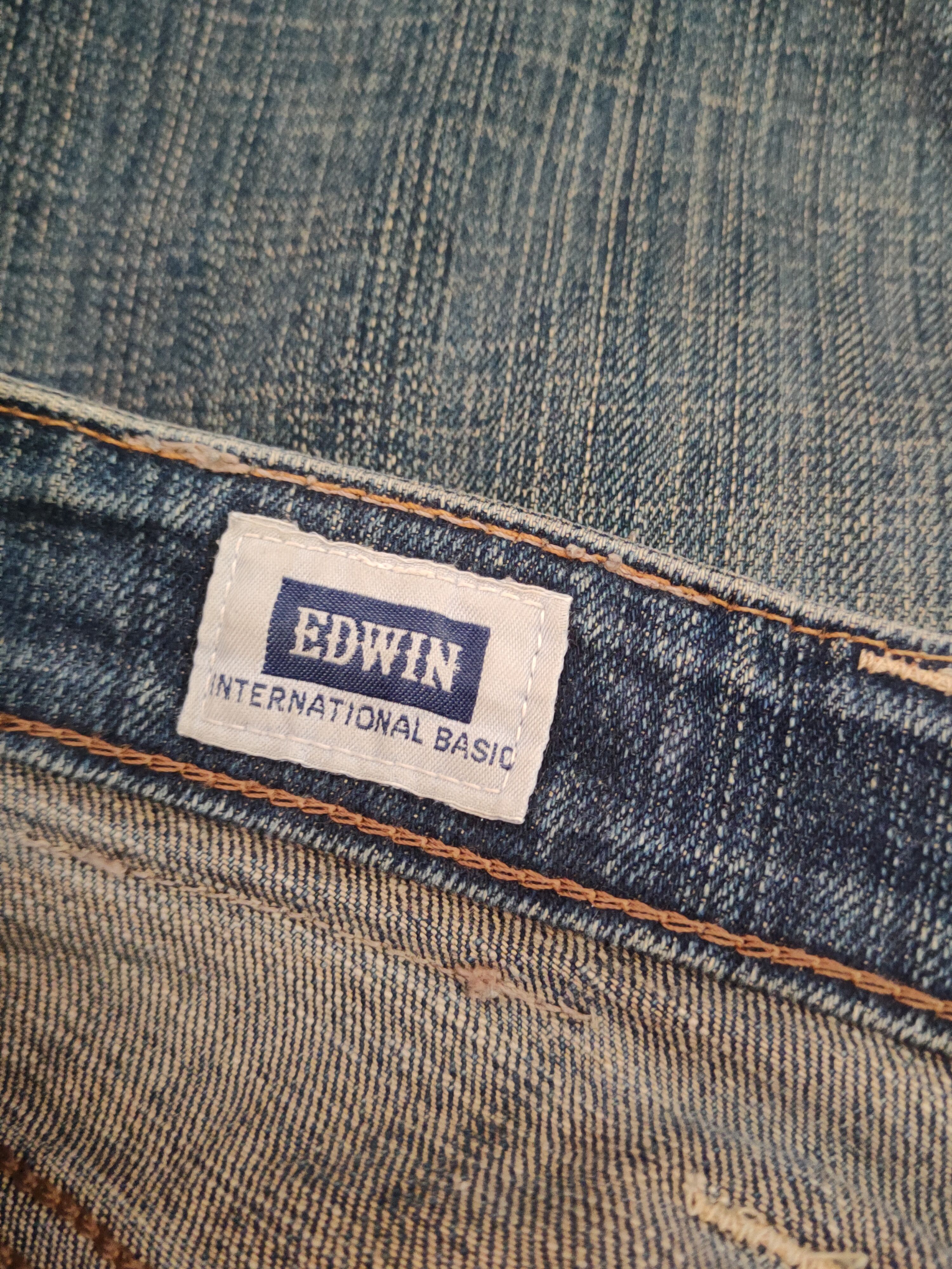 Edwin DL Edwin Dark Blue Faded Distressed Ripped Jeans #S2142 Size US 40 / EU 56 - 16 Thumbnail