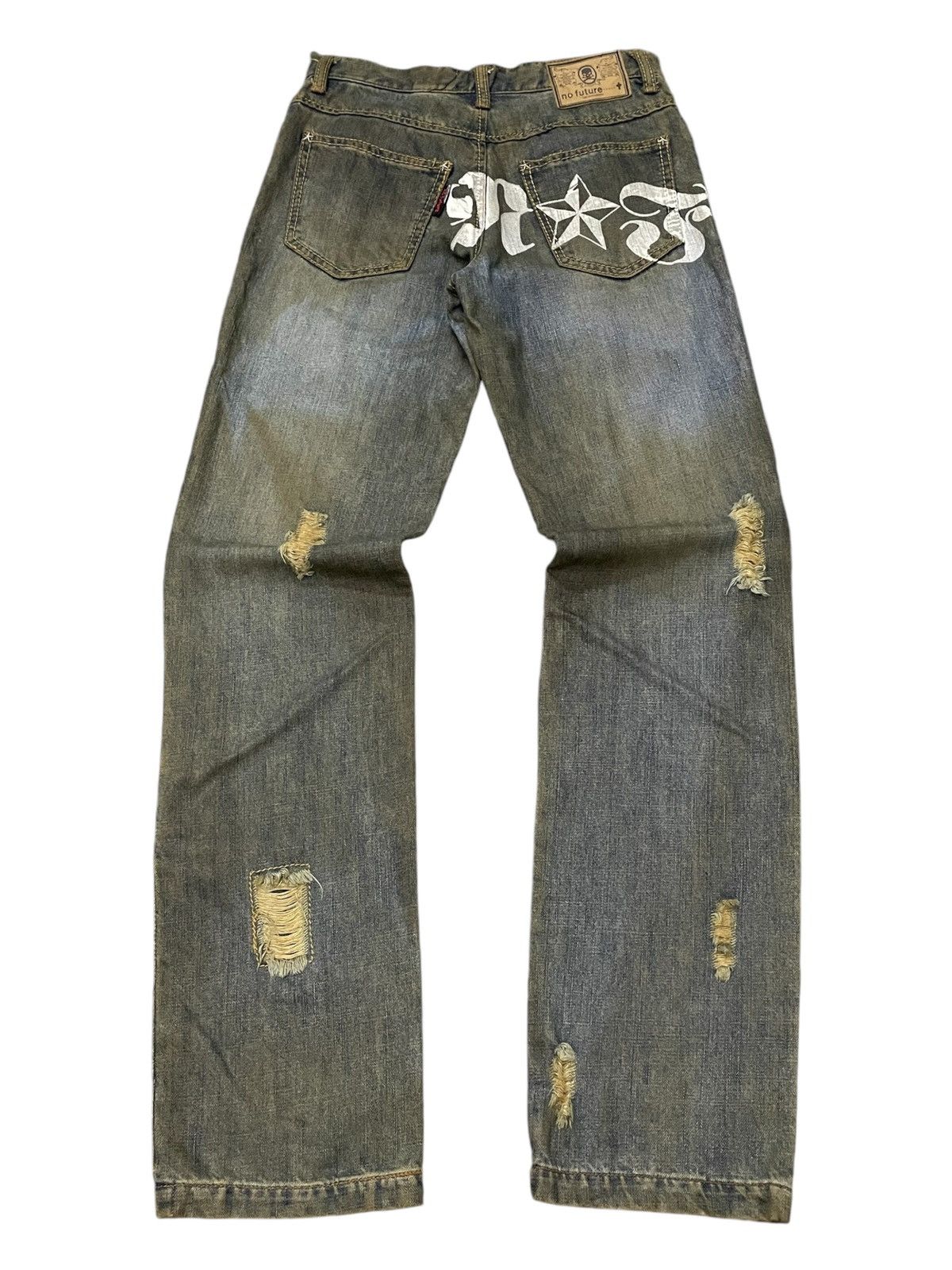 Hysteric Glamour × Japanese Brand × No Future No Future Japanese Punk Mud Wash Distressed Jeans Size US 29 - 2 Thumbnail