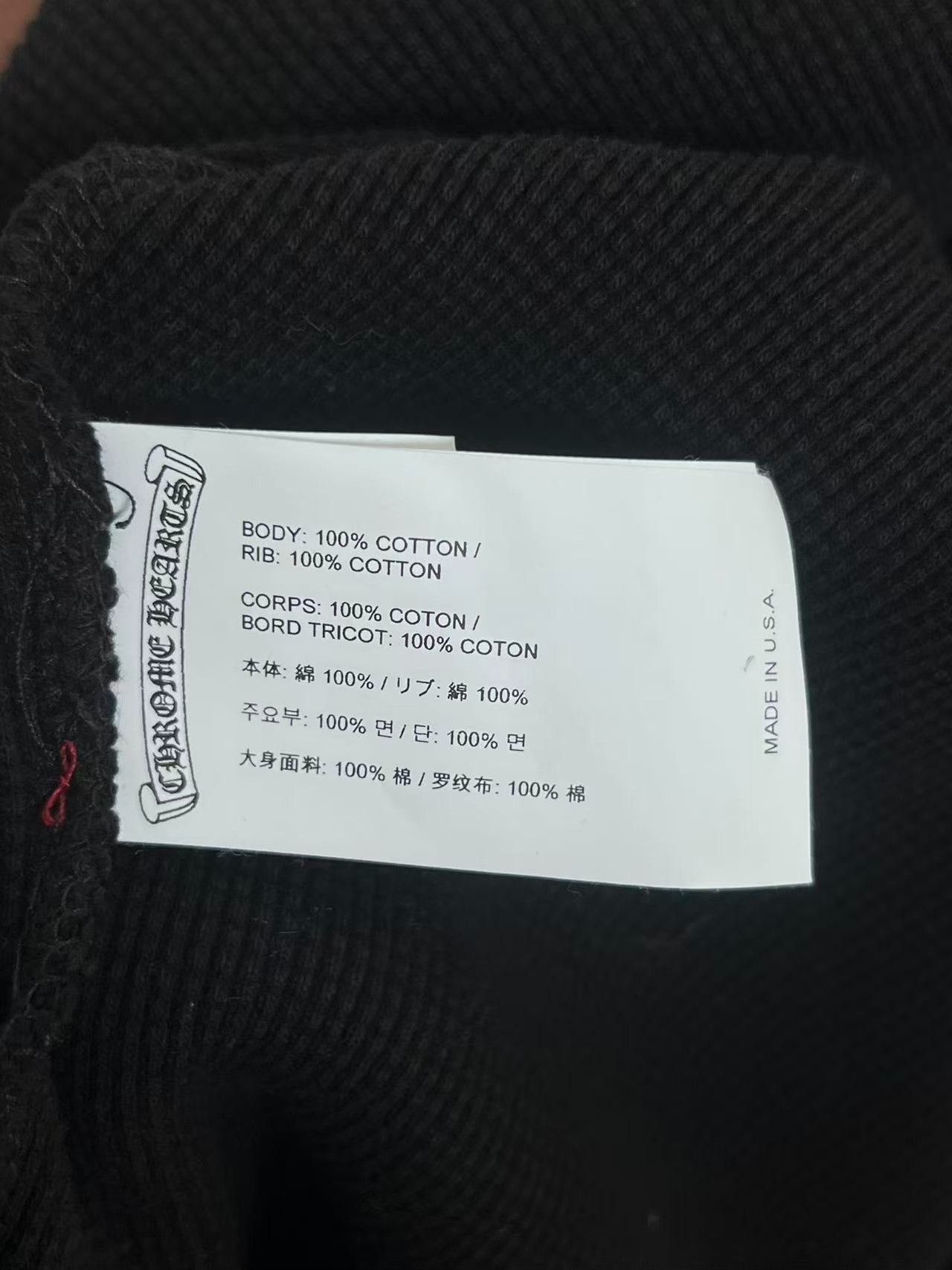 Chrome Hearts Chrome Hearts Sanskrit Embroidered Black Waffle Longsleeve Size US M / EU 48-50 / 2 - 3 Thumbnail