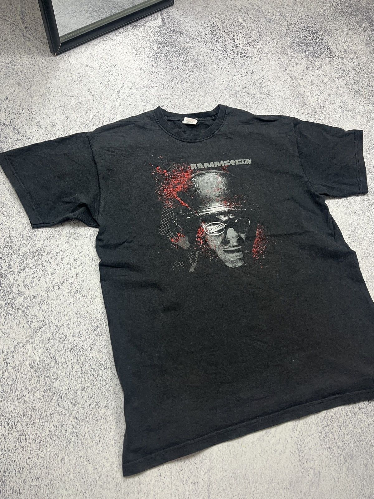 Band Tees × Vintage Vintage 00’s Rammstein Big Graphic Logo Helmet T-Shirt Rare Size US L / EU 52-54 / 3 - 4 Thumbnail