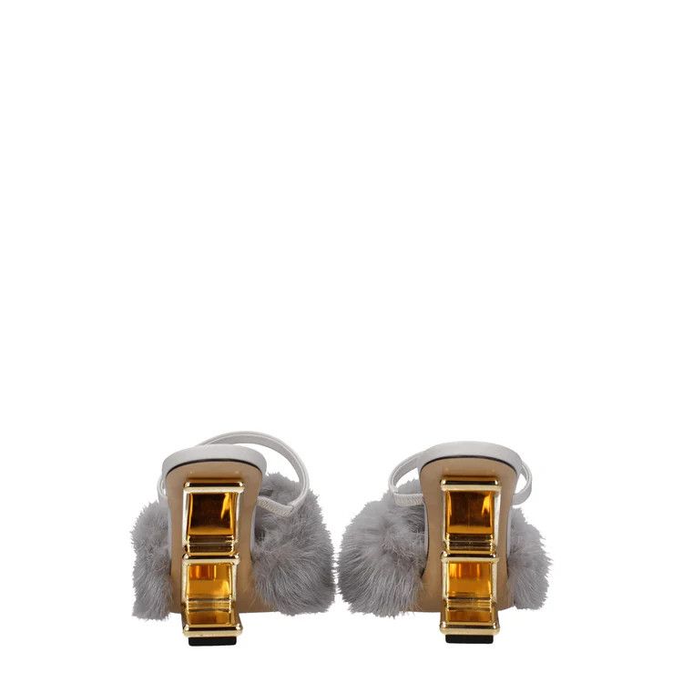 Fendi ob1o1e1124 Mink Sandals in Grey Size US 9 / IT 39 - 5 Thumbnail
