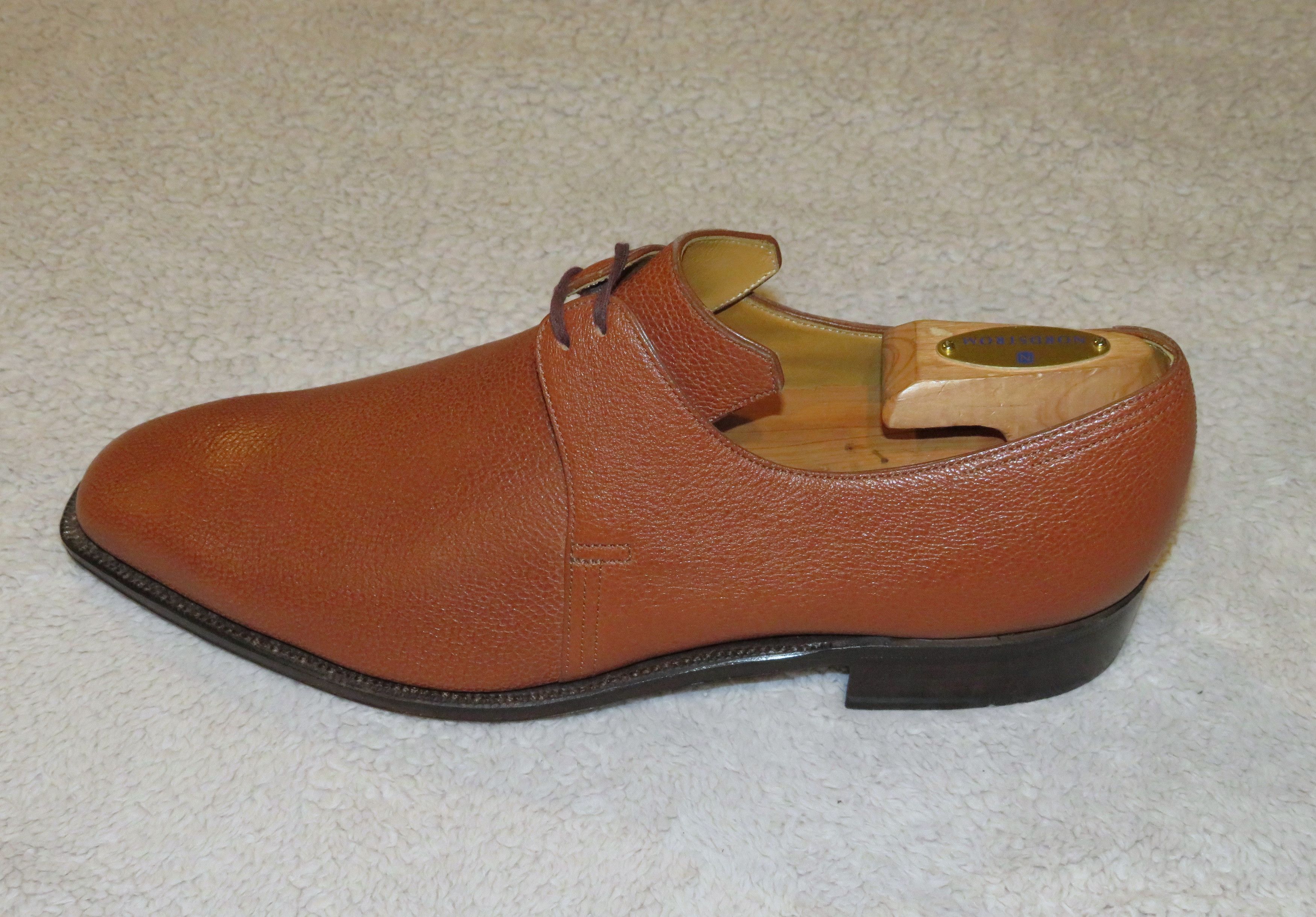Corthay Arca Pullman Tan Pebbled Leather Two Eyelet Derby 8.5 NWOB Size US 8.5 / EU 41-42 - 5 Thumbnail