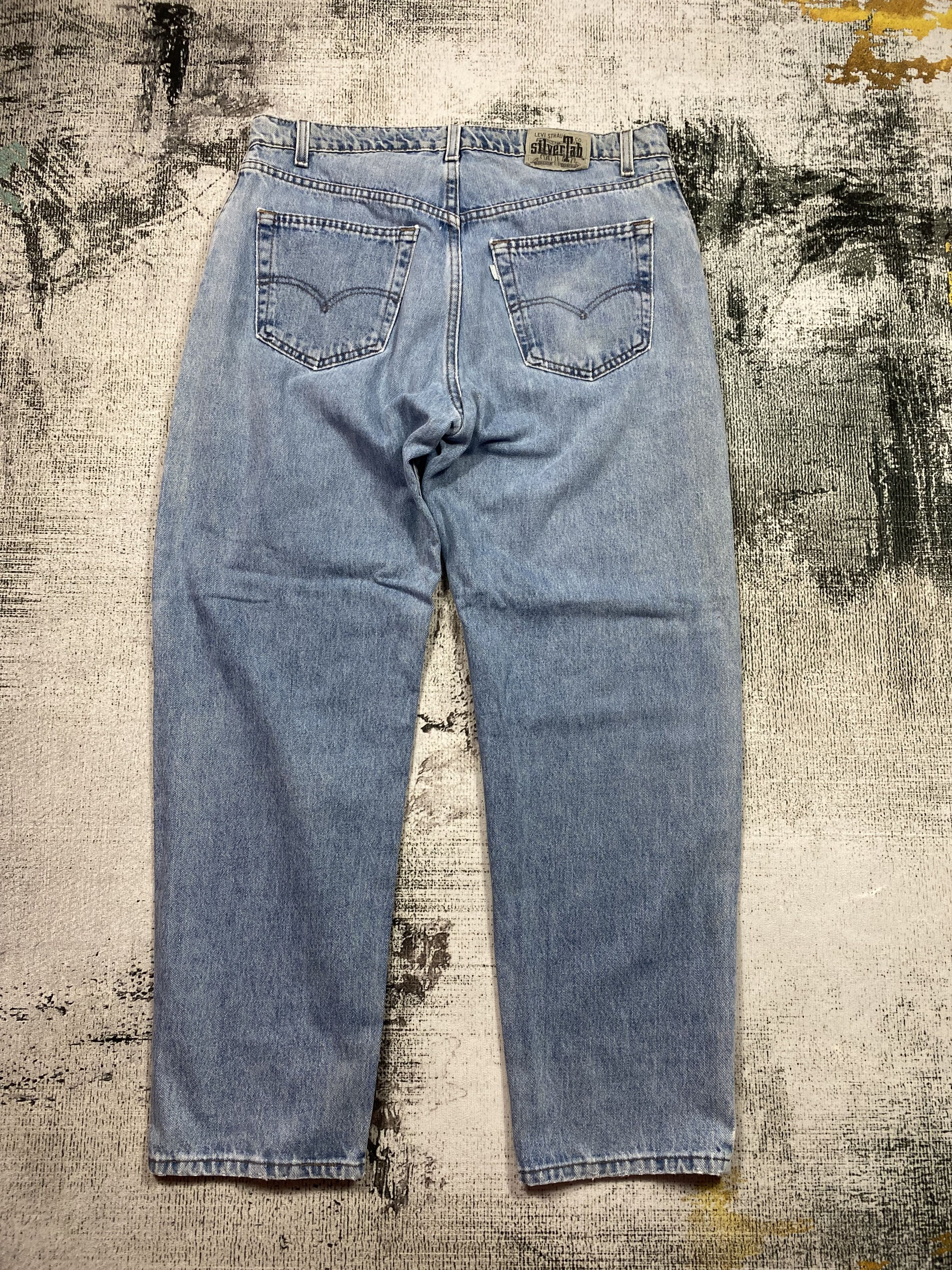Levi's Vintage Clothing RARE🔥Vintage 90s Levis Silvertab Baggy Relaxed Made in USA Size US 35 - 2 Thumbnail