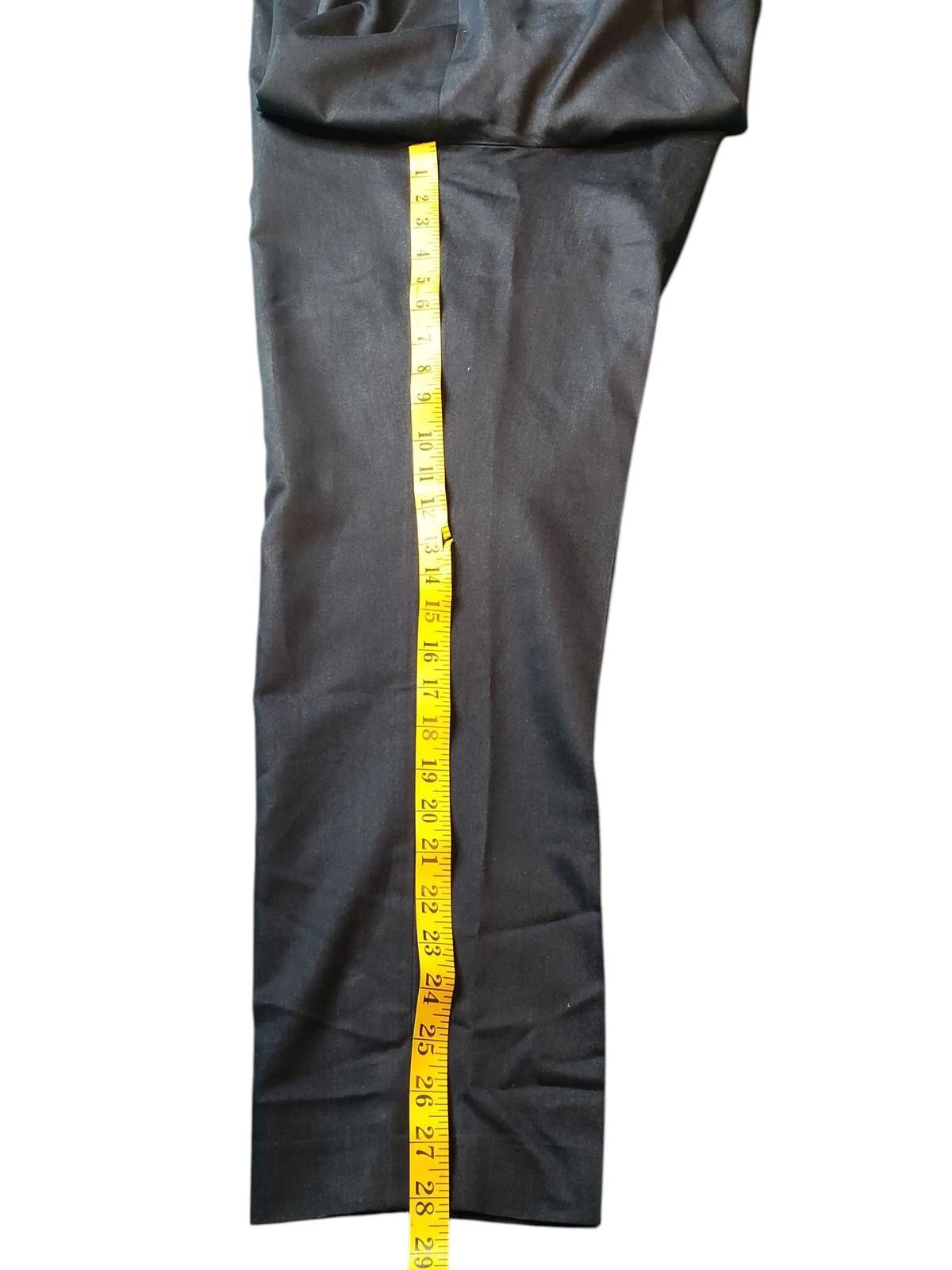 Designer Talbots Women's Black Dress Pants with Button Detail Size 34" / US 12 / IT 48 - 6 Thumbnail