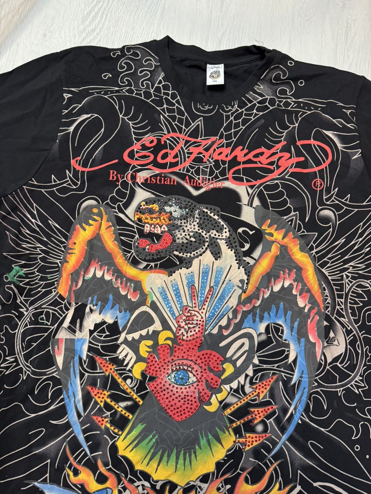 Ed Hardy Vintage Ed Hardy bulldog big logo y2k tee 90’s Size US L / EU 52-54 / 3 - 2 Thumbnail