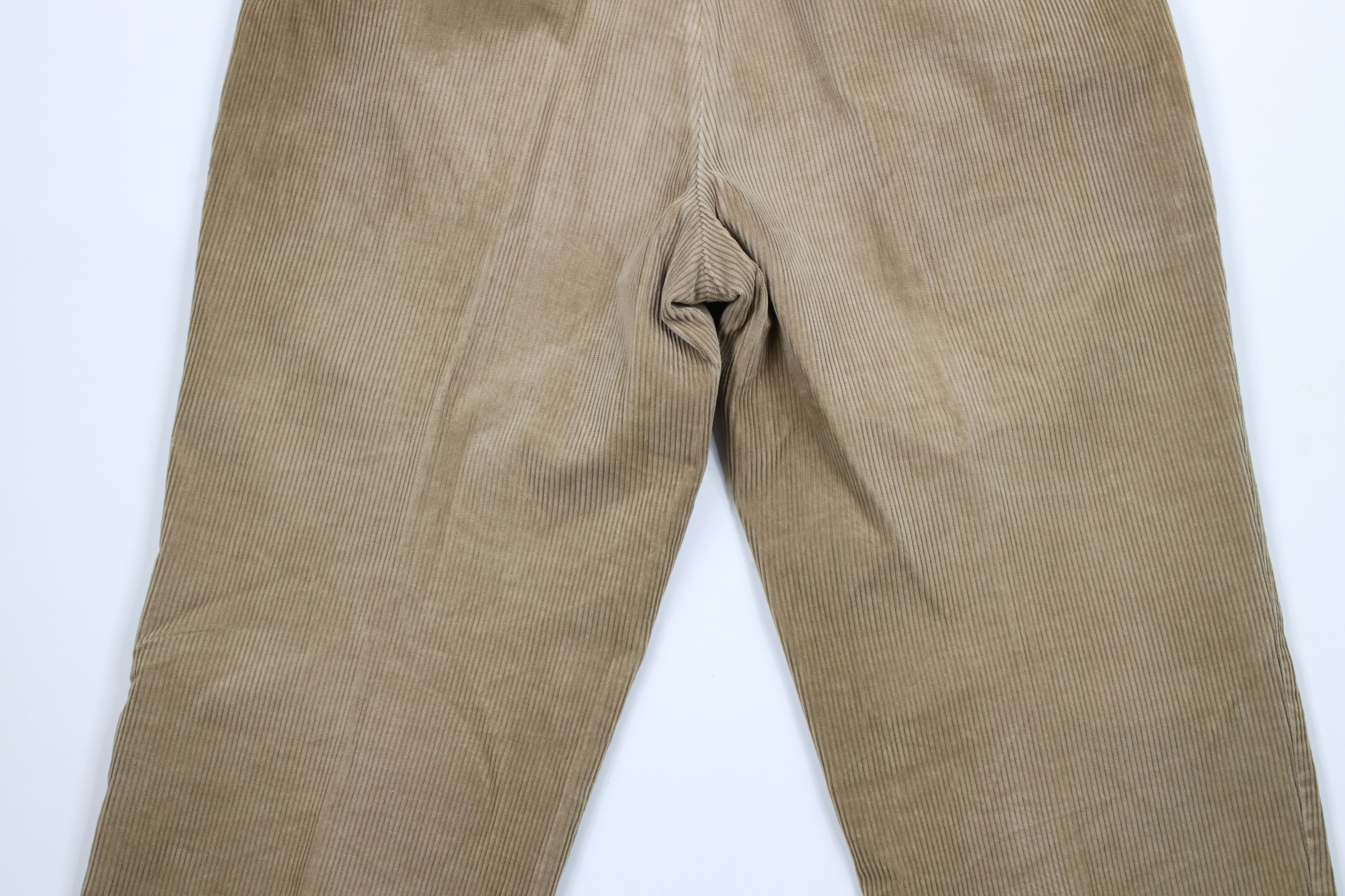 Brooks Brothers × Vintage Vintage 90s Brooks Brothers Pleated Wide Leg Corduroy Pants Size US 36 / EU 52 - 13 Thumbnail