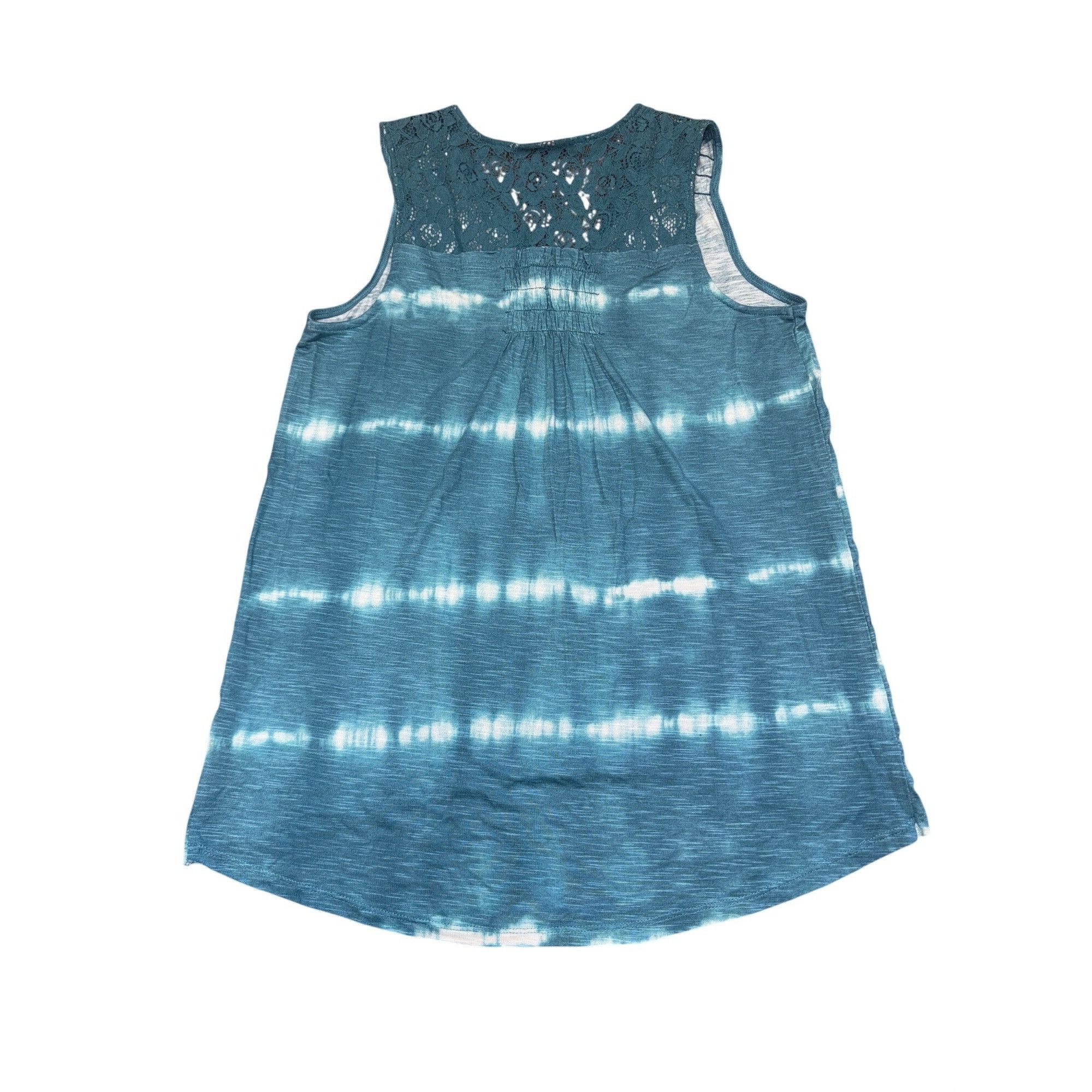 Other Blue Tie-Dye Sleeveless Button-Down Top With Lace Back Detai Size XS / US 0-2 / IT 36-38 - 6 Thumbnail