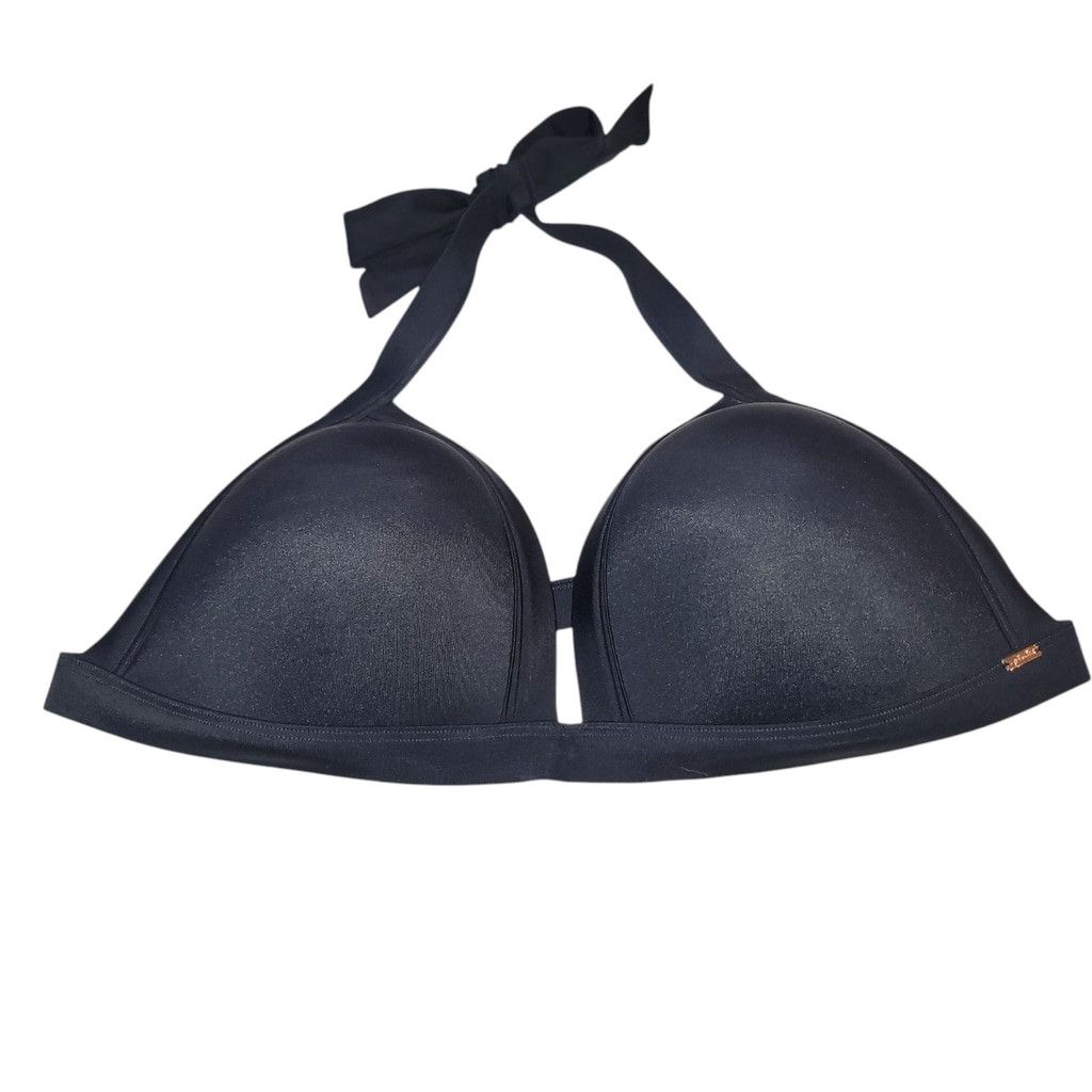 Victorias Secret Victoria Secret Pink Back Tie Padded Bikini Top Size Xxl in Black, Women's
