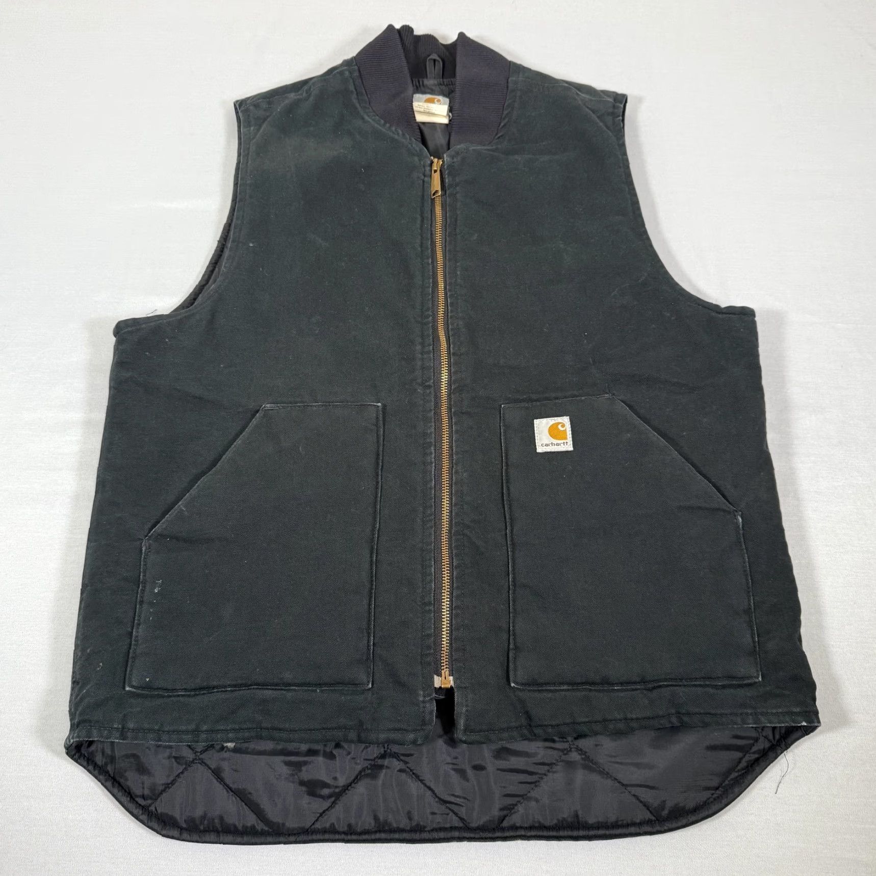 Carhartt Carhartt Vest Mens Large Tall Black Duck Canvas Quilted Insulated Zip Up V01 BLK Size US L / EU 52-54 / 3 - 3 Thumbnail
