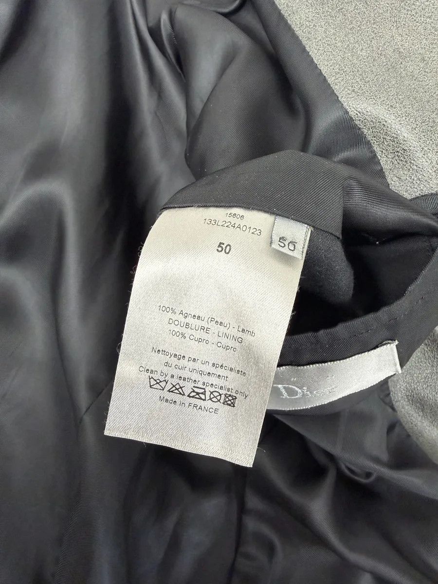 Dior 2010s Dior Eroded Grey Lamb Leather Jacket by Kris Van Assche Size US M / EU 48-50 / 2 - 6 Thumbnail
