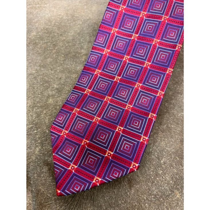 Ermenegildo Zegna Ermenegildo Zegna Geometric Silk Tie Cubes Made in Italy Size ONE SIZE - 2 Thumbnail