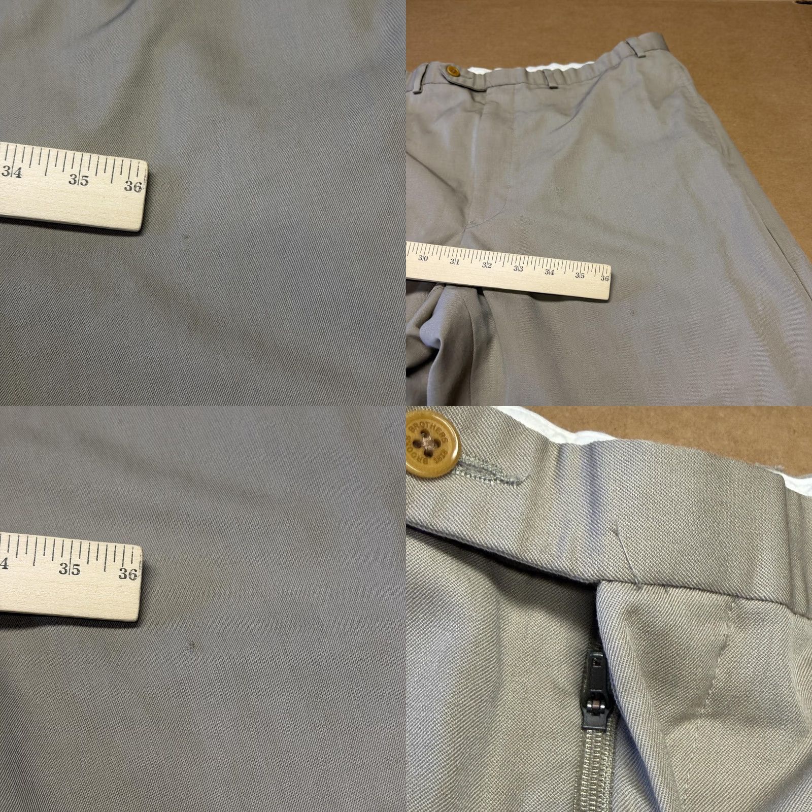 Brooks Brothers Brooks Brothers 346 Madison Fit Flat Front Dress Pants Mens 40x28 Gray Wool Straight Leg Bandless Size US 40 / EU 56 - 8 Thumbnail