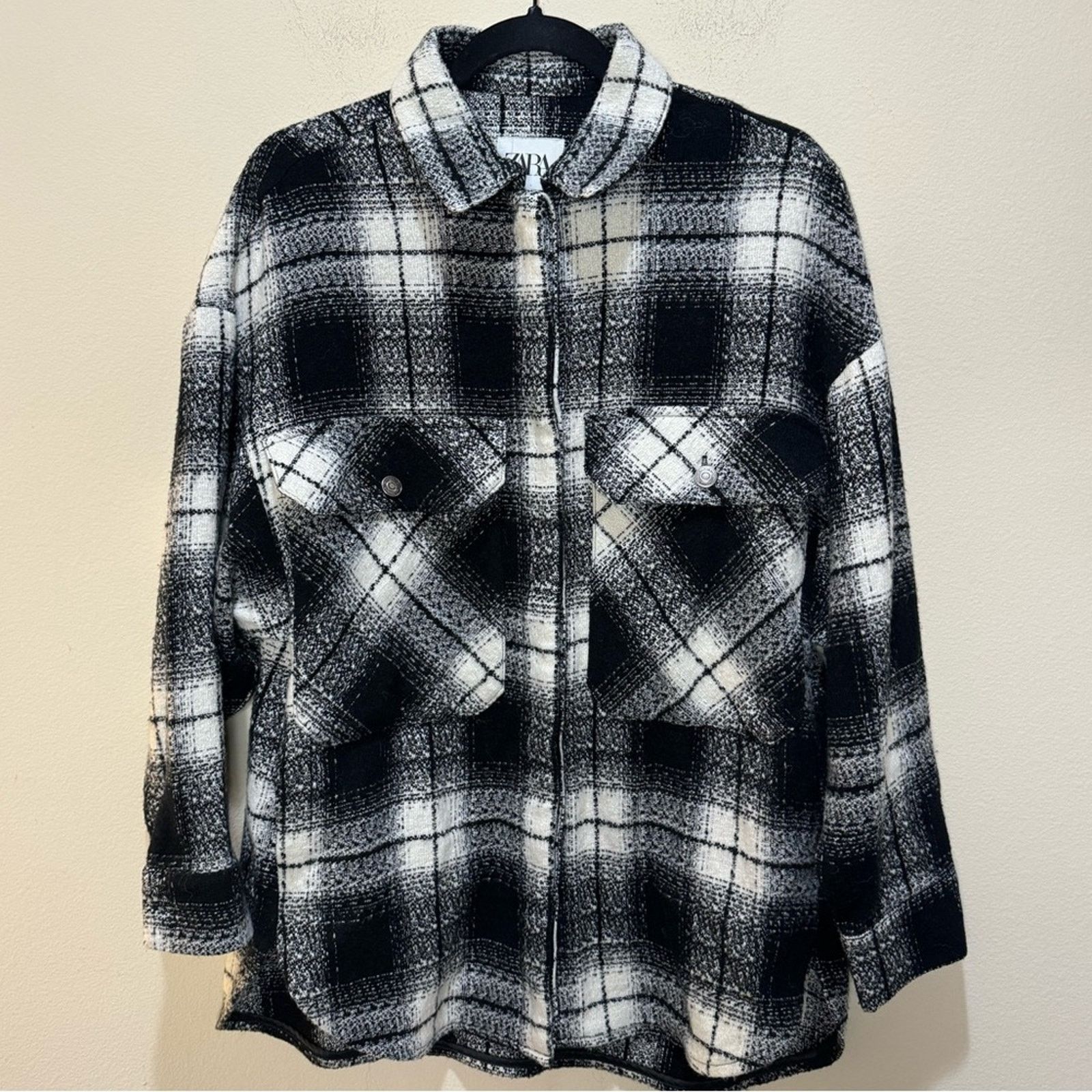 Zara Zara Plaid Printed Pocket Overshirt Jacket Size S Size S / US 4 / IT 40 - 2 Thumbnail
