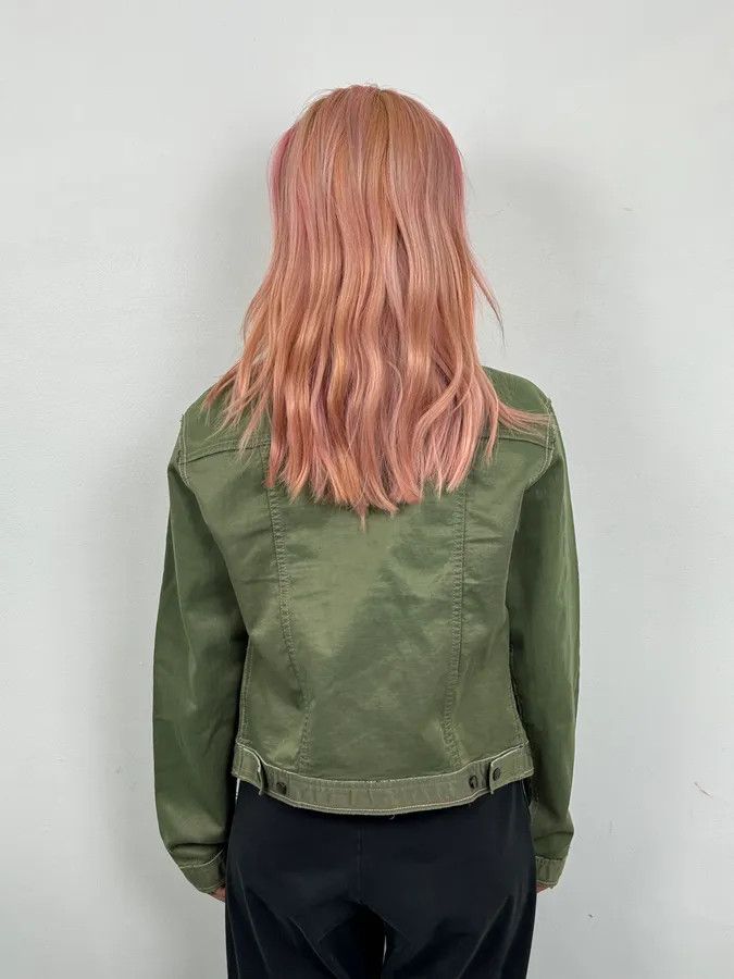 Marithe + Francois Girbaud 1990s Marithé + François Girbaud Khaki Cropped Cargo Denim Jacket Size US S / EU 44-46 / 1 - 3 Thumbnail