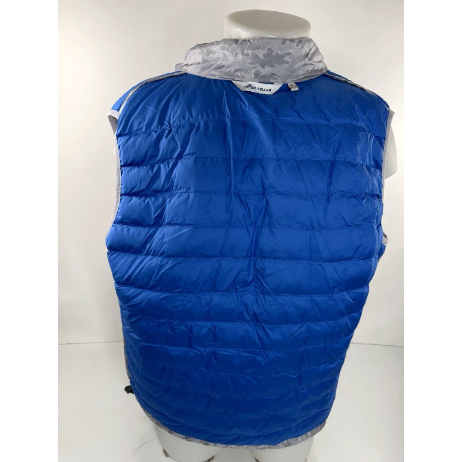 Peter Millar PETER MILLAR Camouflage Full Zip L Mens Quilted Vest - Gray - Golf - VEST Mens Large Camouflage Quilted Full Zip Size US L / EU 52-54 / 3 - 5 Thumbnail