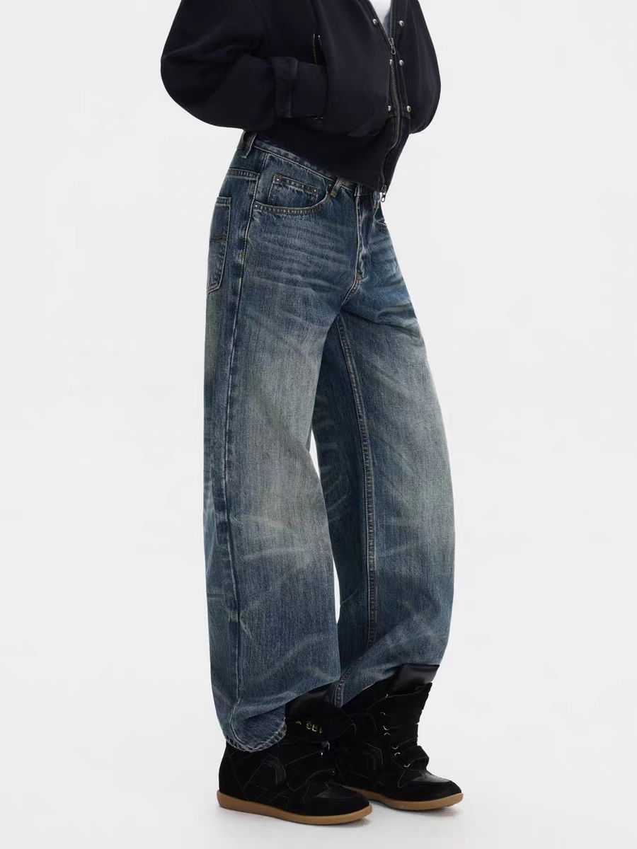 Jean Loose-fitting blue wide-leg jeans Size US 34 / EU 50 - 2 Thumbnail