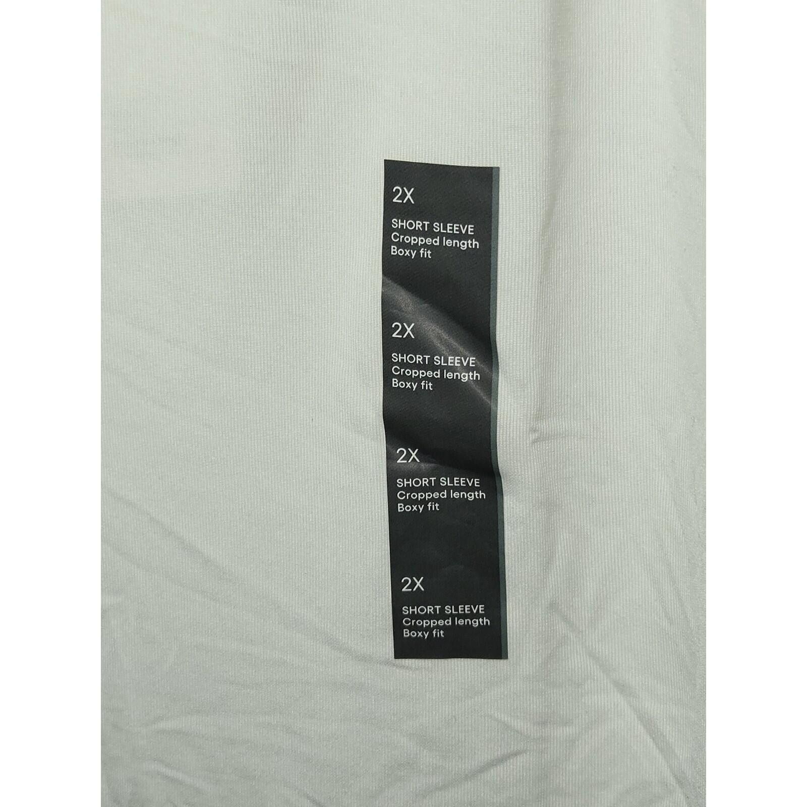 Other All in Motion Womens 2X White Nylon Cropped Athletic Tee Size XXL / US 16-18 / IT 52-54 - 4 Thumbnail