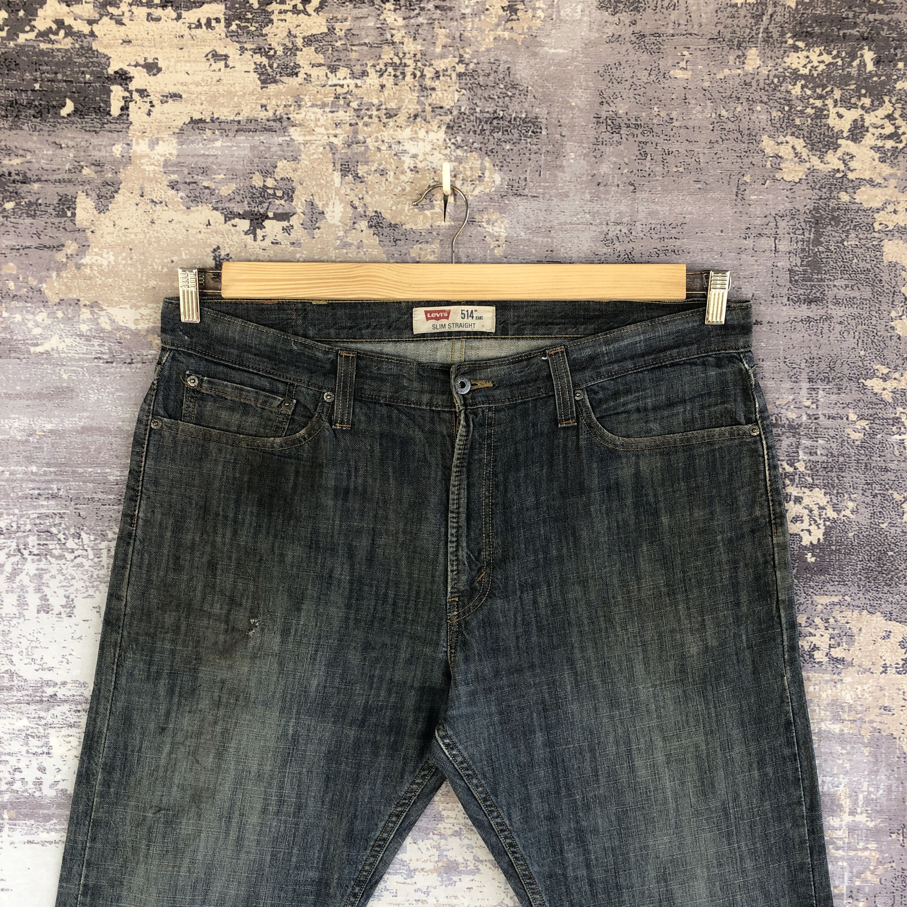 Levi's Vintage Levi's 514 Dark Blue Jeans Levis Tapered Denim Pants Size US 40 / EU 56 - 3 Thumbnail