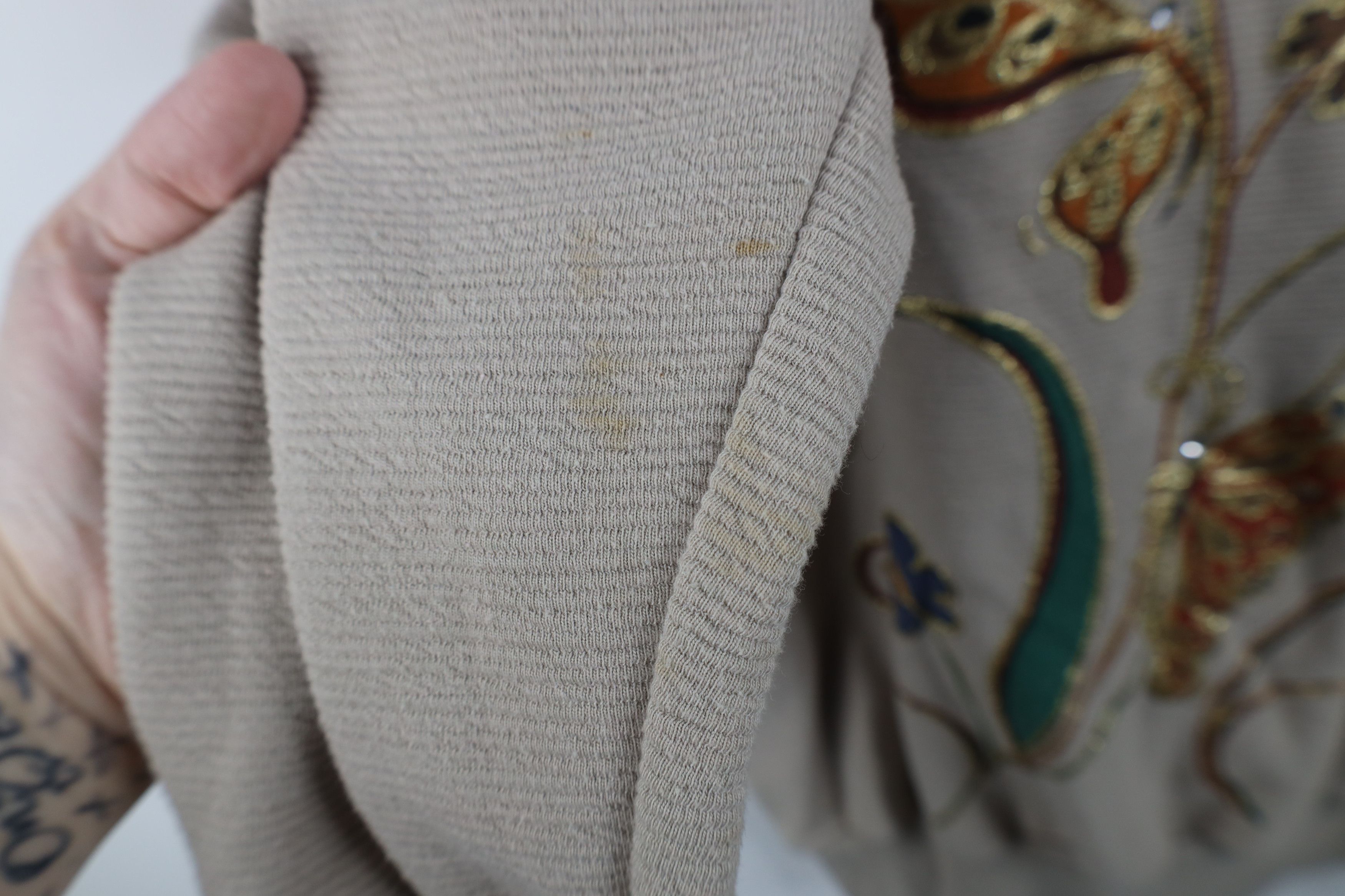 Vintage Vintage 90s Streetwear Butterfly Flower Sweatshirt Beige Size M / US 6-8 / IT 42-44 - 9 Thumbnail