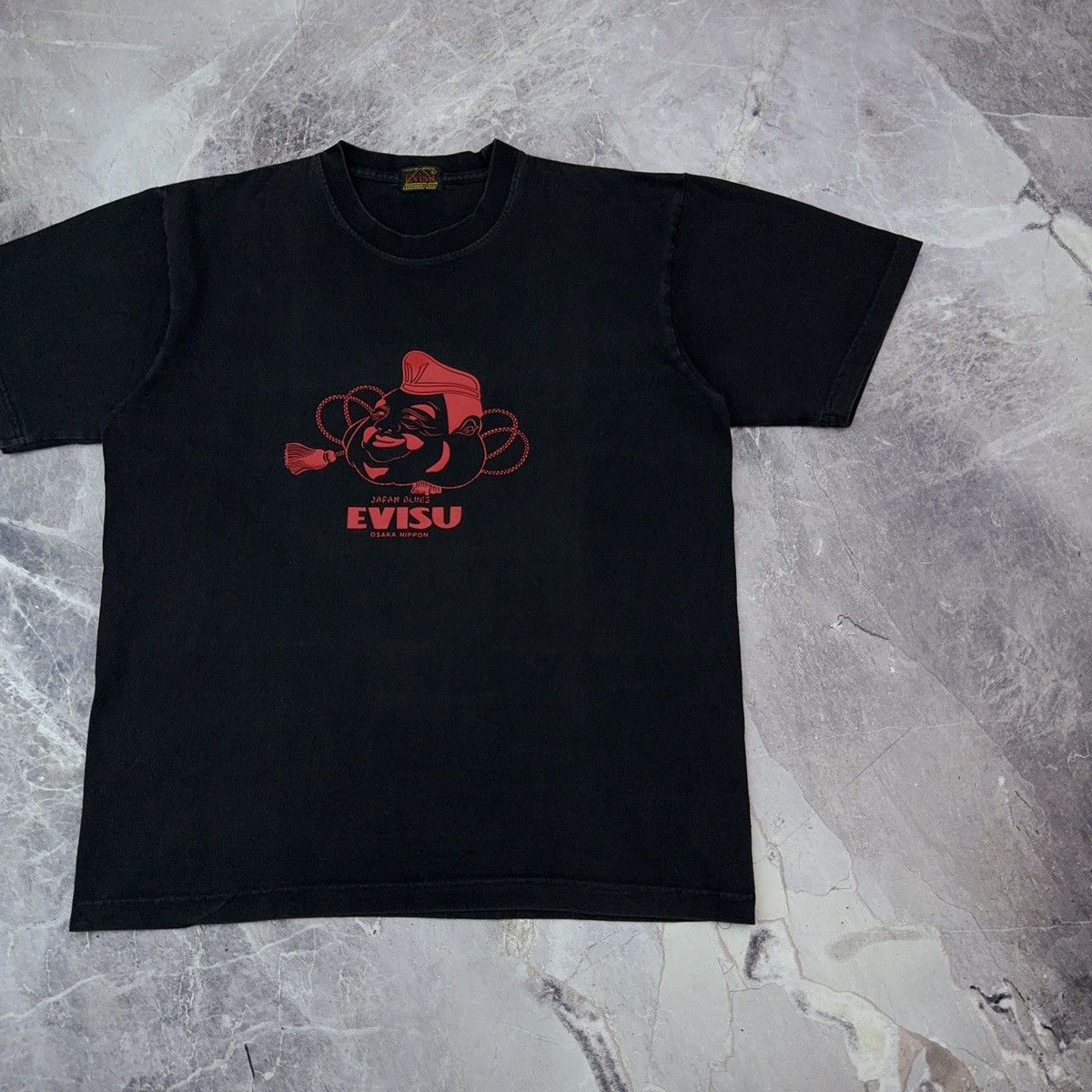 Evisu × Japanese Brand × Vintage Vintage Evisu T shirt Japanese Brand Big Logo Streetwear 90s Size US L / EU 52-54 / 3 - 6 Thumbnail