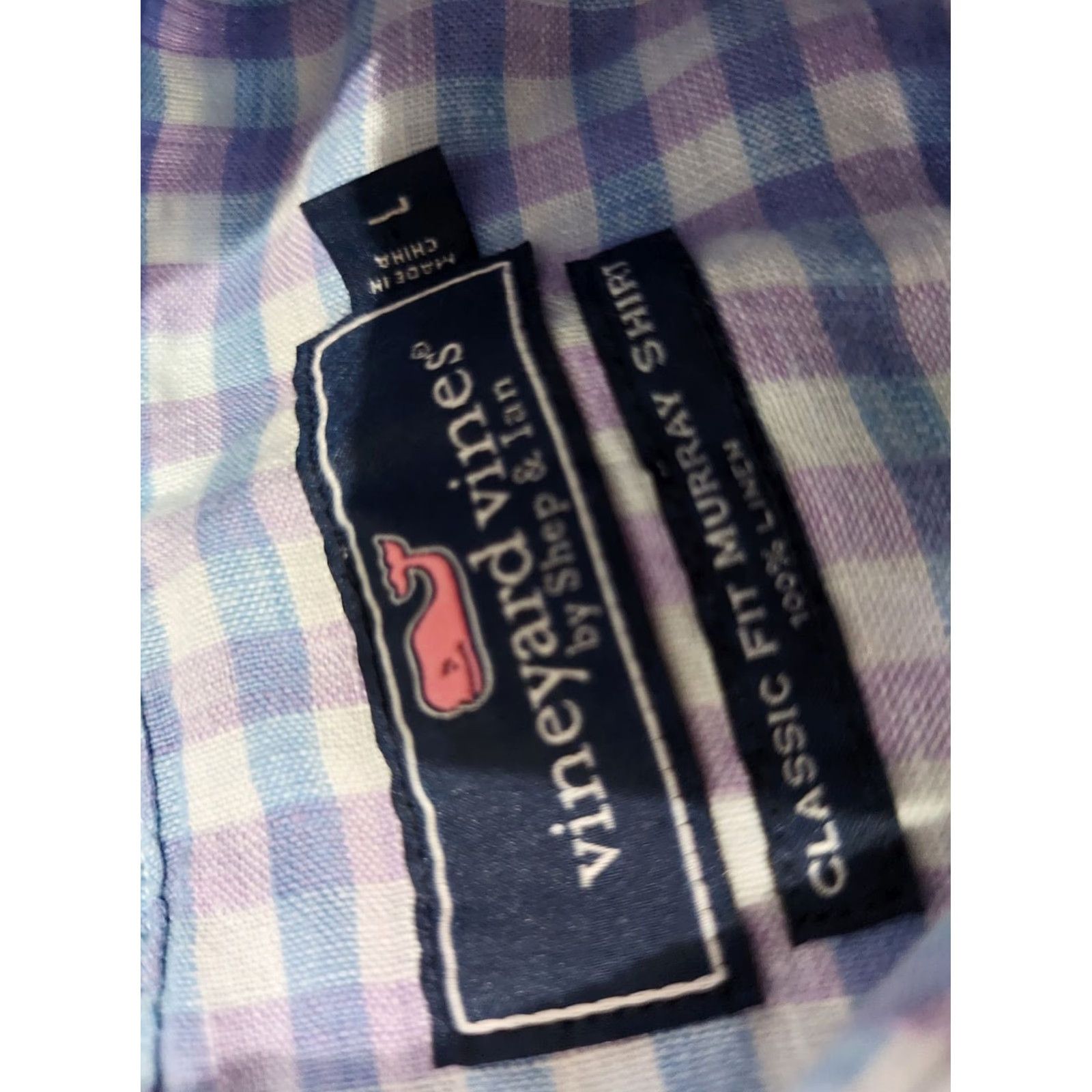 Vineyard Vines VINTAGE? (no) Linen Button-Up Shirt Men L Blue Vineyard Vines Long Sleeve Regular Size L Blue Linen Button-Up Shirt Mens Womens? Size 42R - 3 Thumbnail